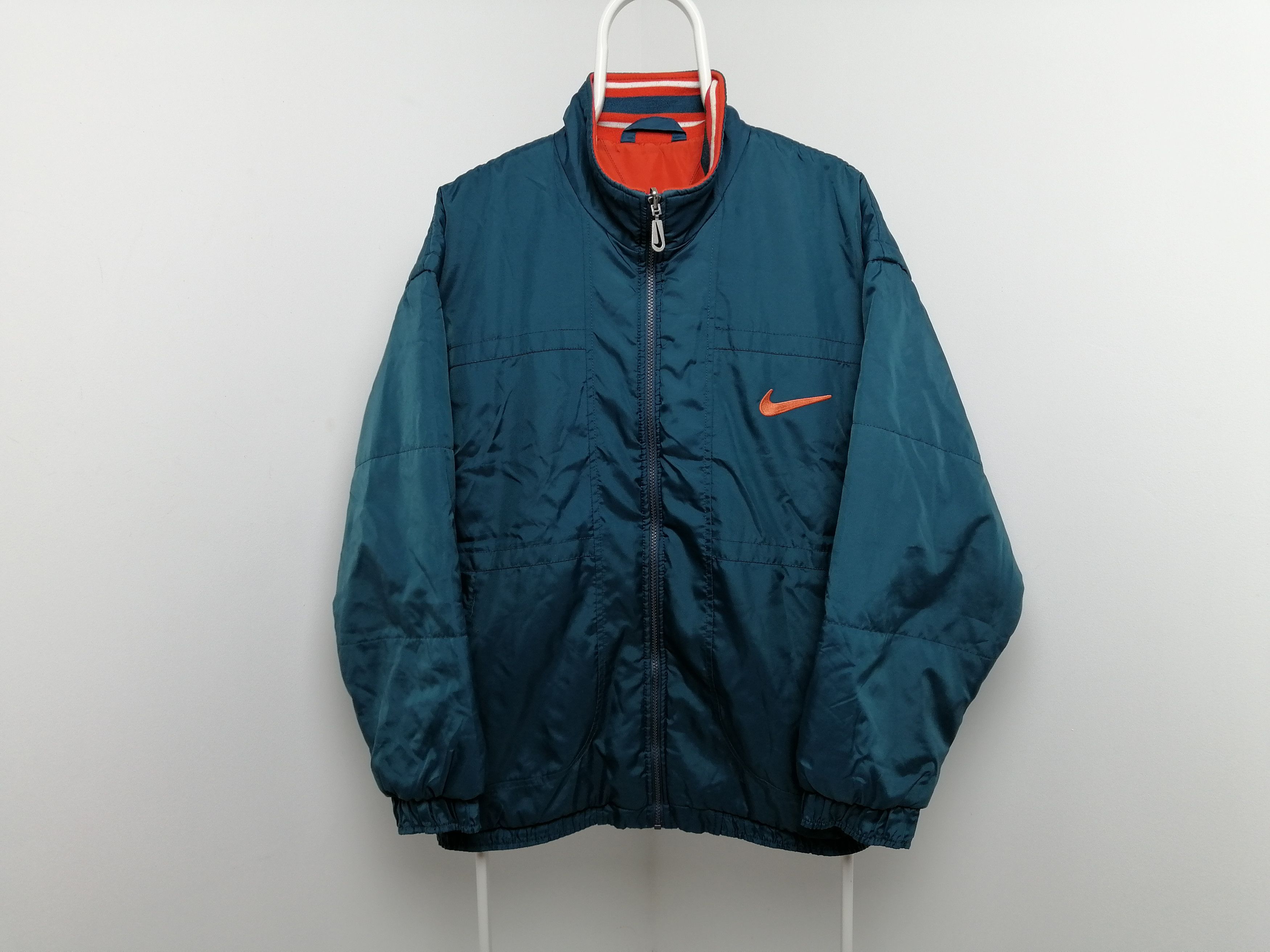 Nike × Vintage Nike Vintage 90s center logo down puffer neylon Size US L / EU 52-54 / 3 - 6 Thumbnail