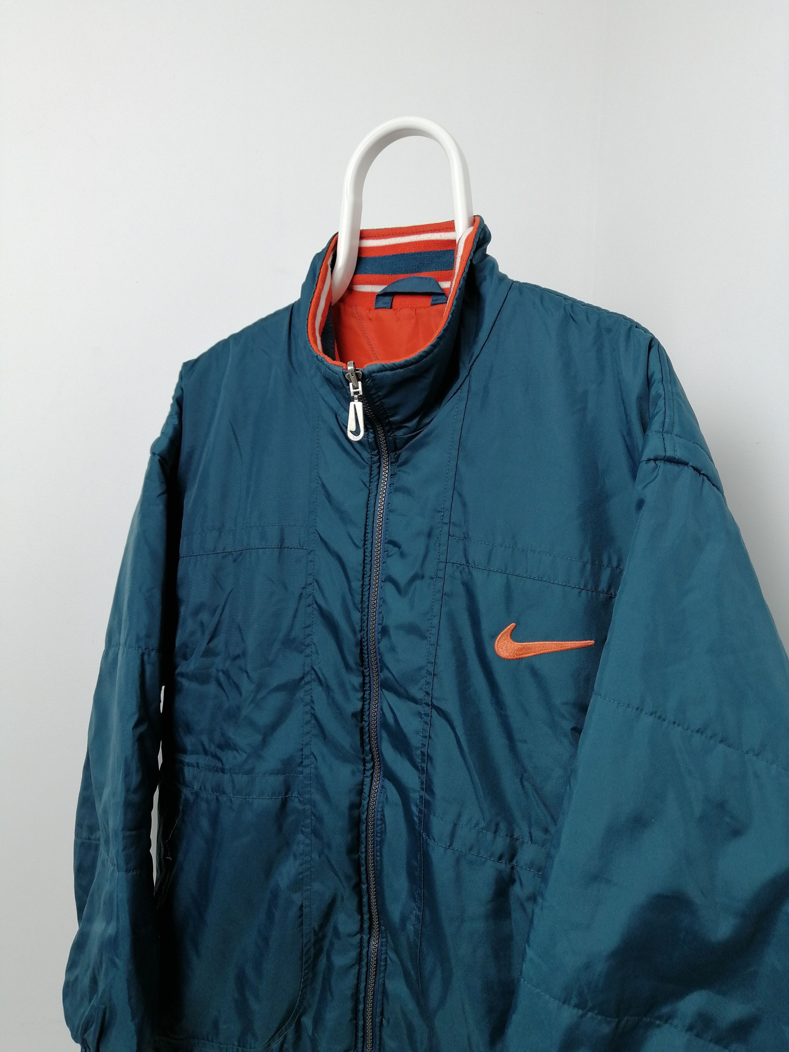 Nike × Vintage Nike Vintage 90s center logo down puffer neylon Size US L / EU 52-54 / 3 - 8 Thumbnail