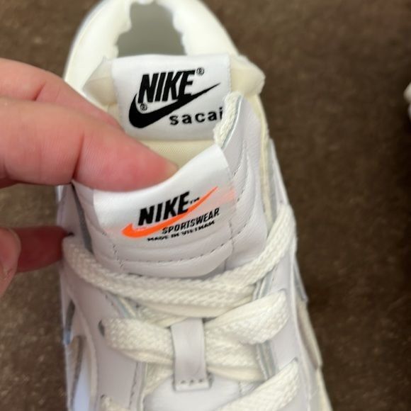 Nike × Sacai Sacai X Nike Blazer Low White Patent Two Tone Double Sneaker Size US 10 / EU 43 - 11 Thumbnail