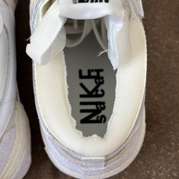 Nike × Sacai Sacai X Nike Blazer Low White Patent Two Tone Double Sneaker Size US 10 / EU 43 - 9 Thumbnail