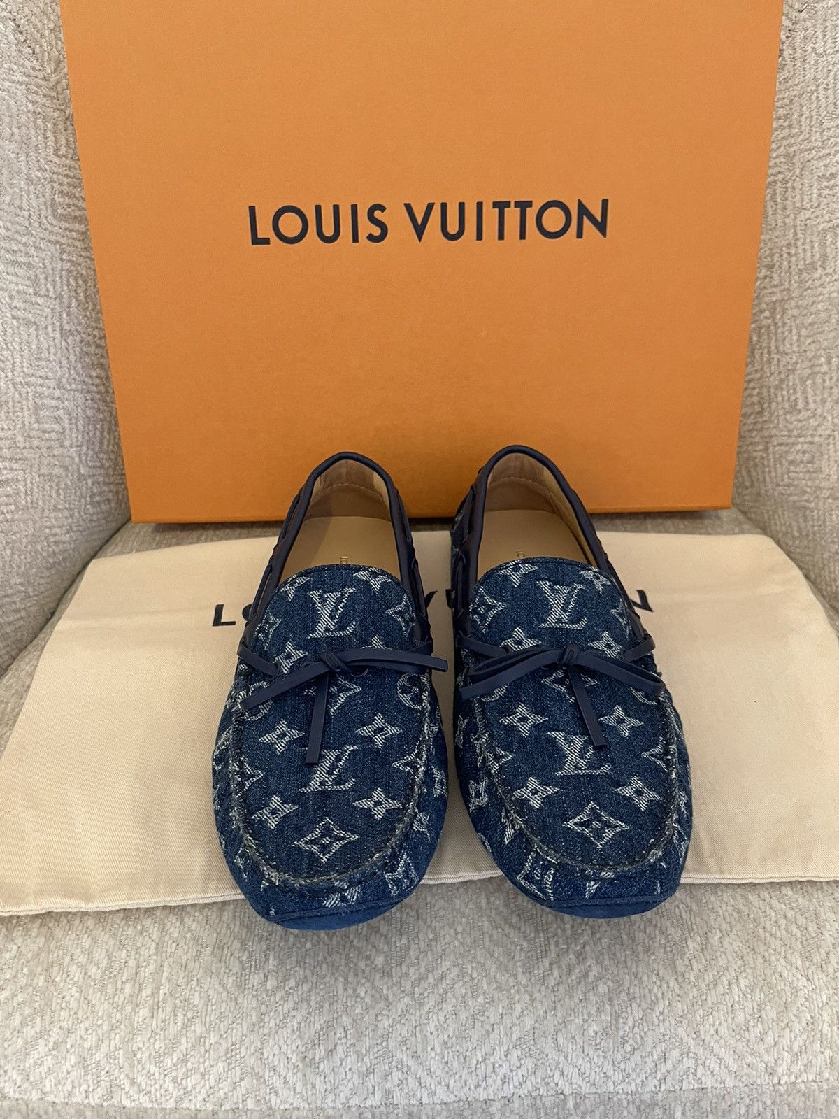 Louis Vuitton Nigo Brown Suede Fur Lined Easy Mules