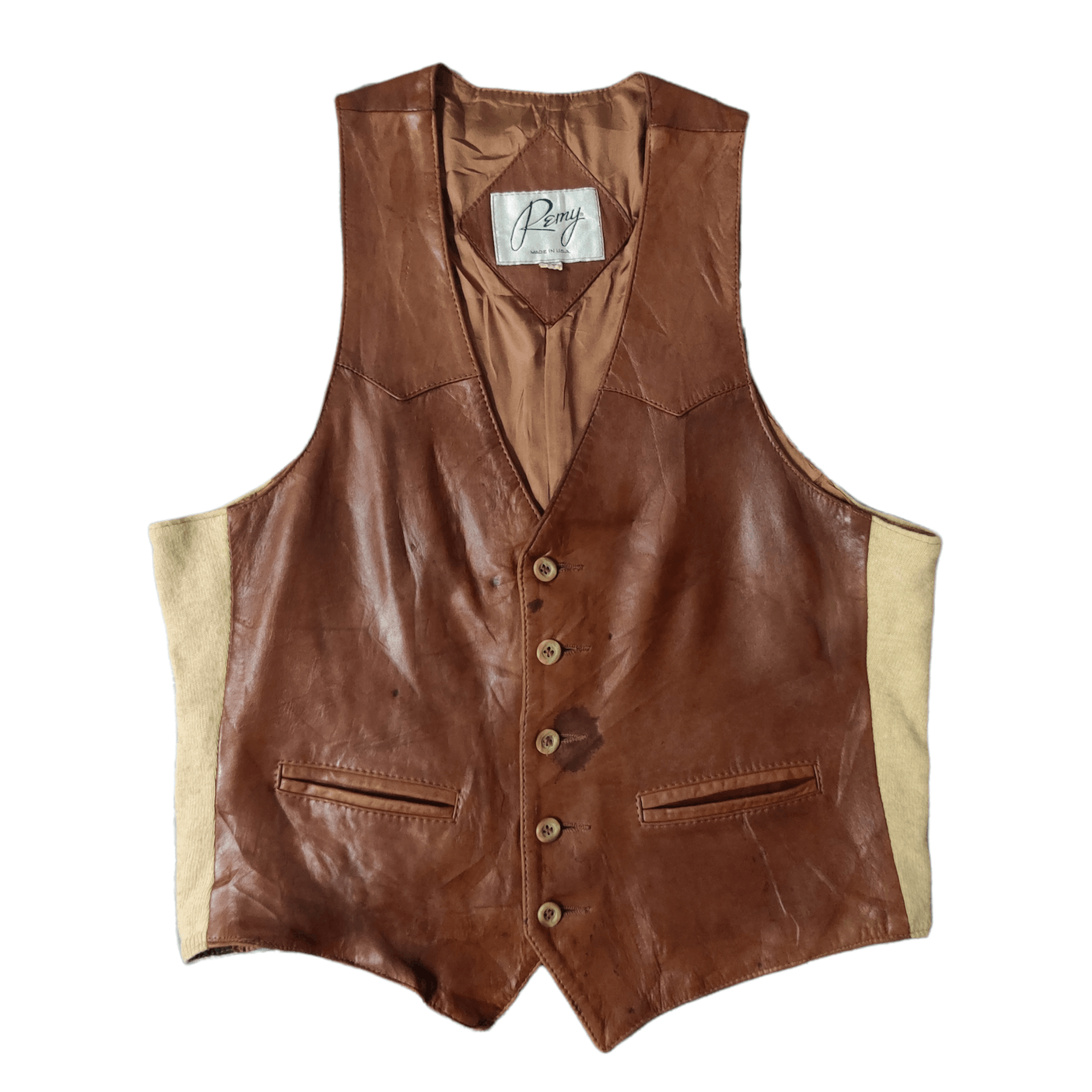 Remy Vintage Remy Leather Vest Size US S / EU 44-46 / 1 - 1 Thumbnail