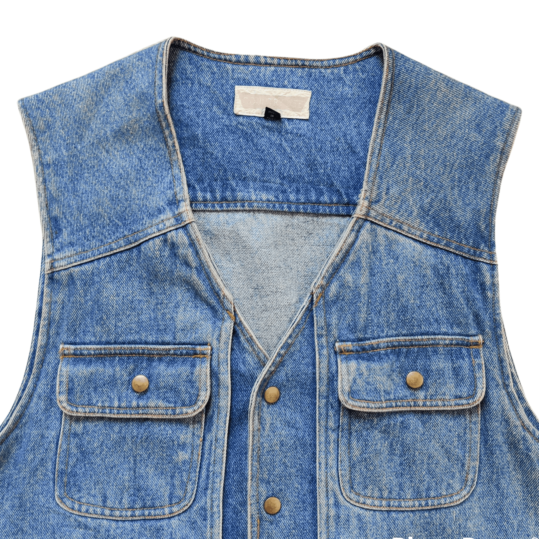 Japanese Brand Vintage Country Life Denim Vest Multi Pocket Size US M / EU 48-50 / 2 - 2 Thumbnail