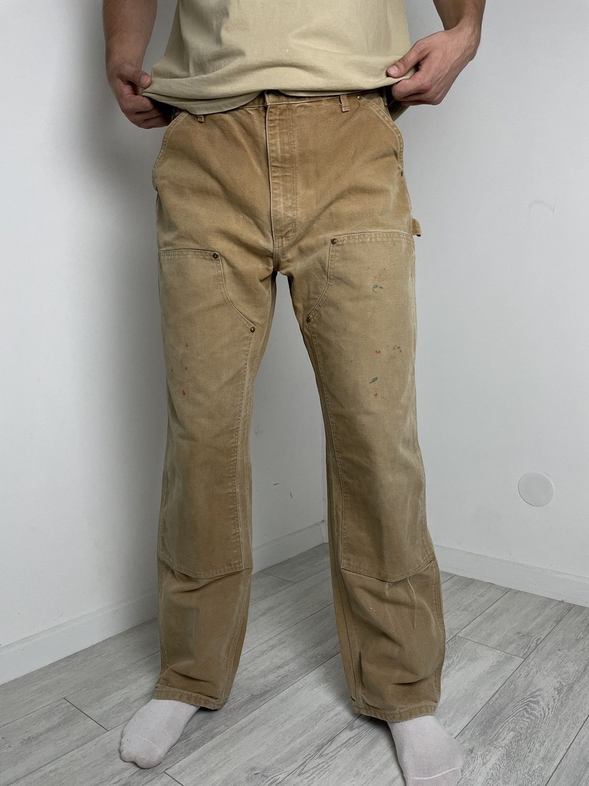 Carhartt × Vintage Vintage Y2K Lined Double Knee Carhartt Work Pants Size US 36 / EU 52 - 14 Thumbnail
