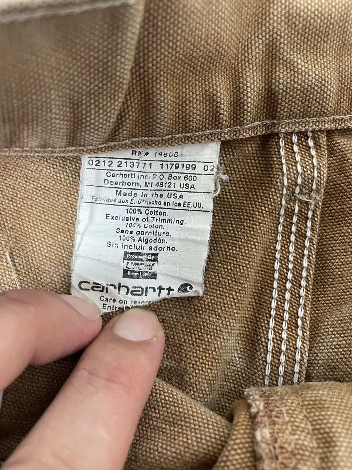 Carhartt × Vintage Vintage Y2K Lined Double Knee Carhartt Work Pants Size US 36 / EU 52 - 9 Thumbnail