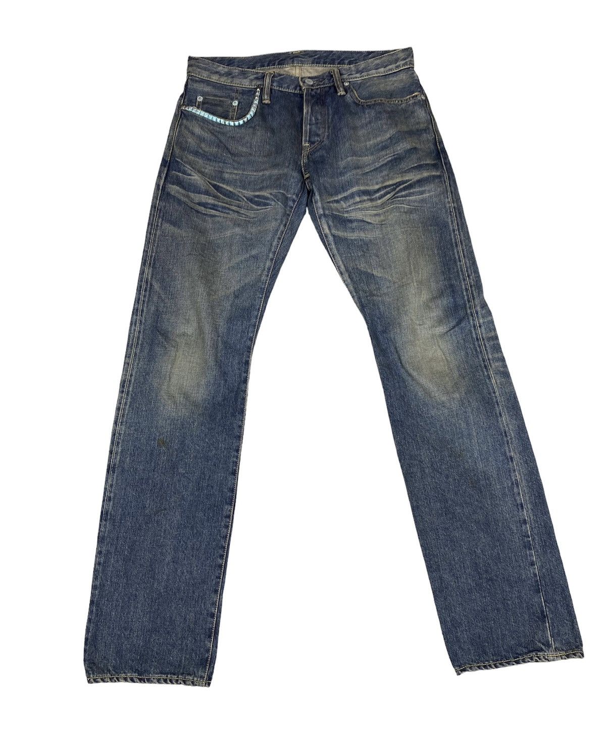 Hysteric Glamour Hysteric Glamour Stud Faded Jeans. S0249 Size US 32 / EU 48 - 1 Thumbnail