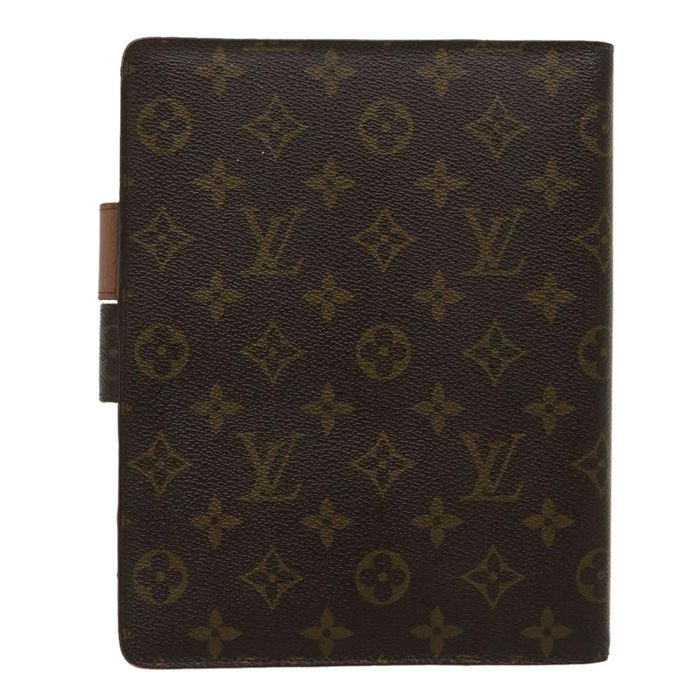 Authentic Louis Vuitton Monogram Agenda GM Day Planner Cover R20106 LV  16786 in Clothing, Shoes