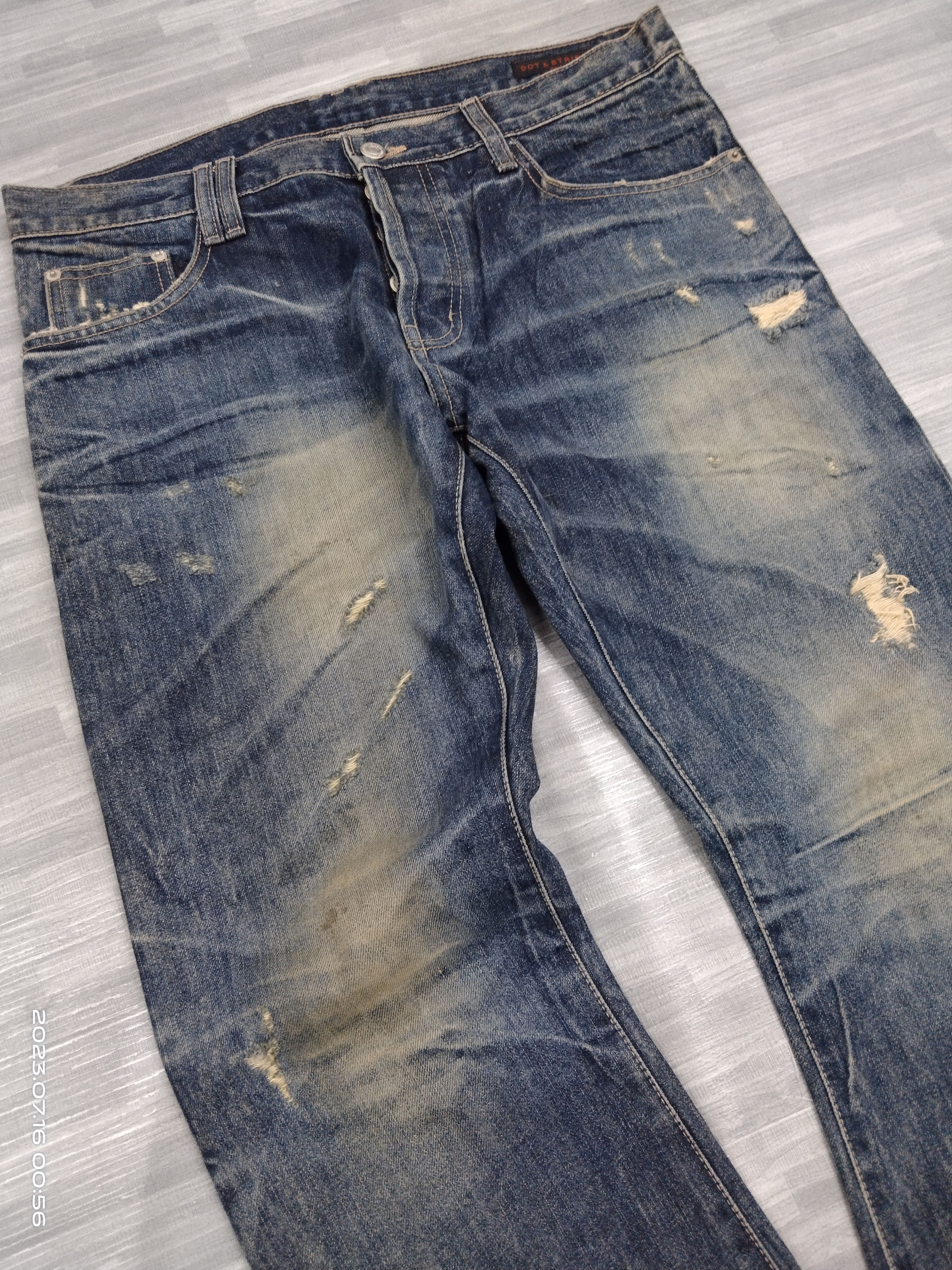 Rusty FLARE RUSTY D0T&STRIPE PAUL DENIM PANTS Size US 33 - 6 Thumbnail