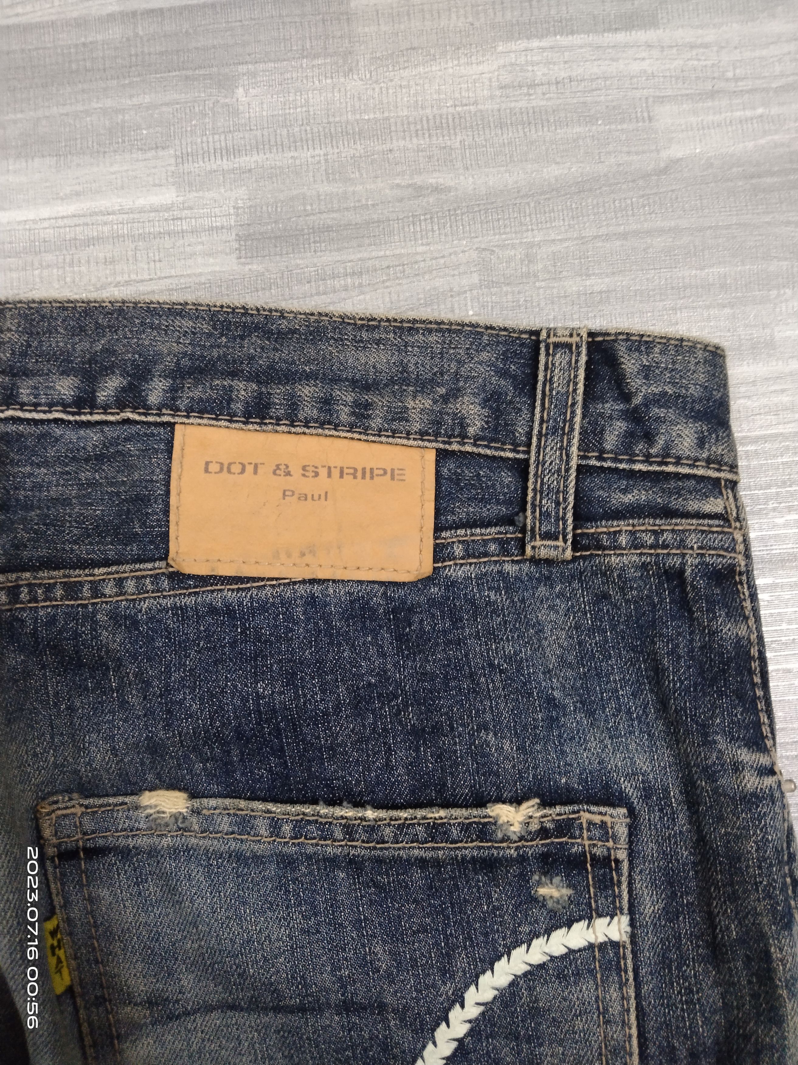 Rusty FLARE RUSTY D0T&STRIPE PAUL DENIM PANTS Size US 33 - 8 Thumbnail