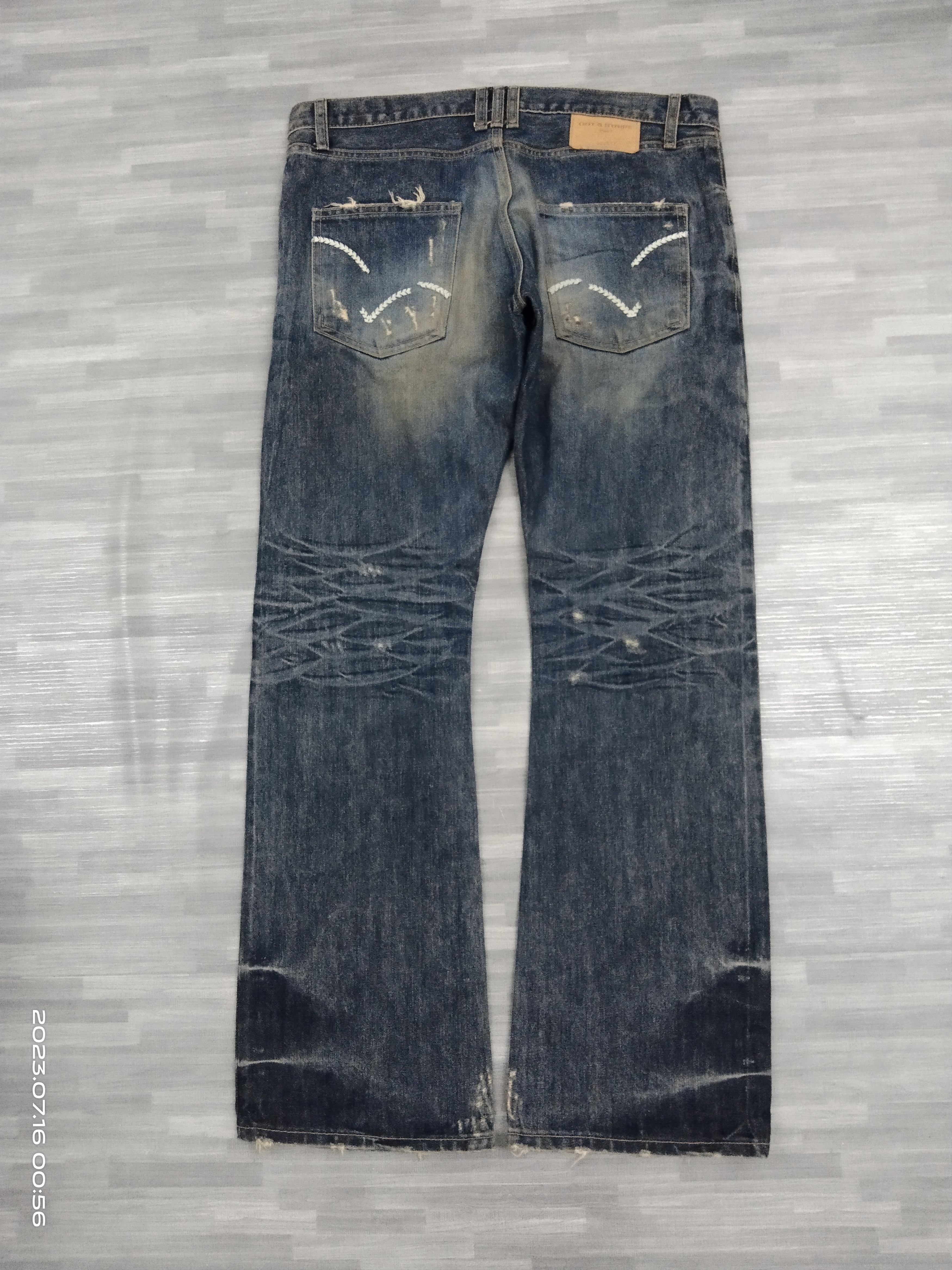 Rusty FLARE RUSTY D0T&STRIPE PAUL DENIM PANTS Size US 33 - 3 Thumbnail