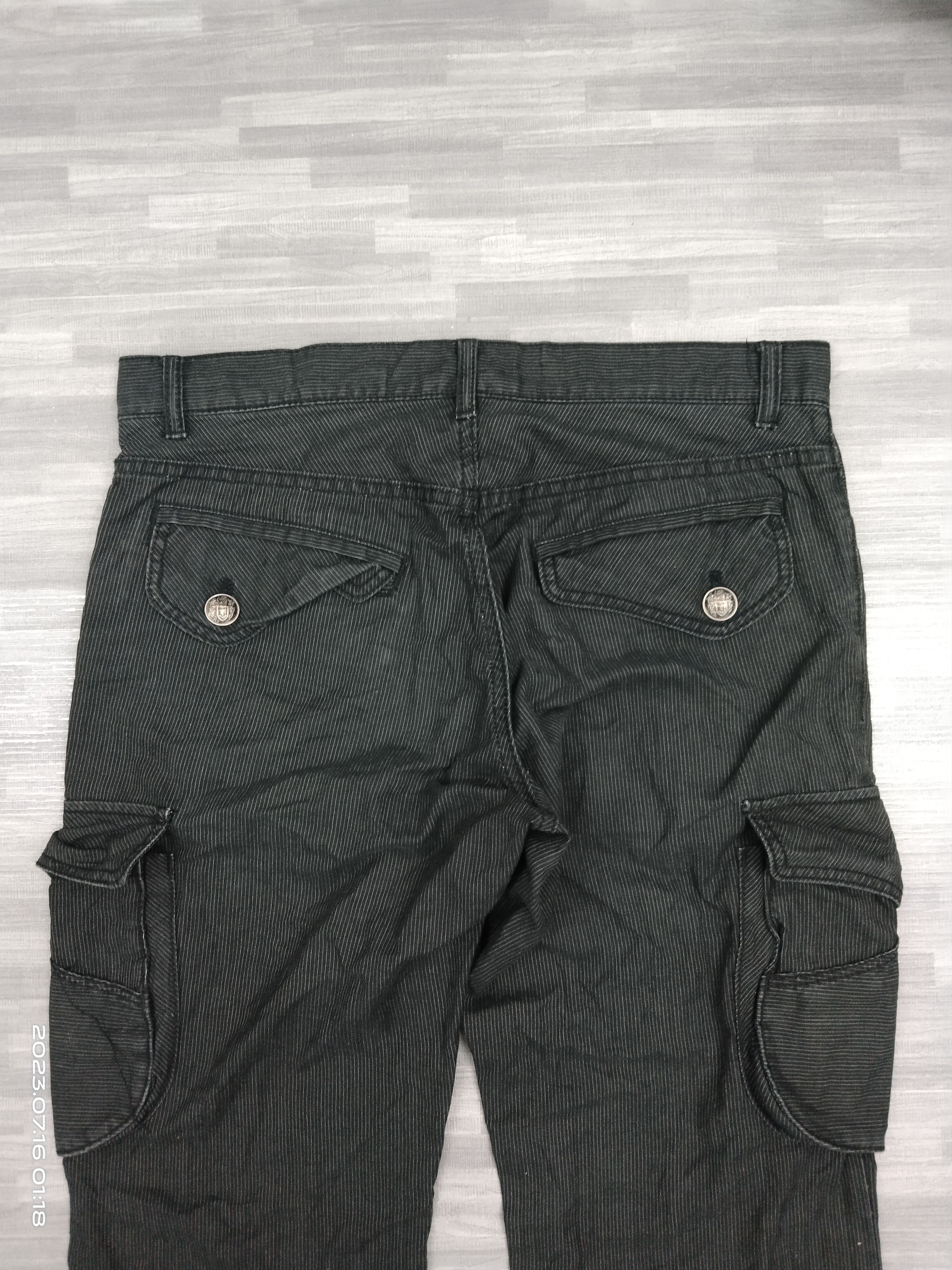 Japanese Brand FLARE SPINISH STRIPE CARGO PANTS Size US 33 - 5 Thumbnail