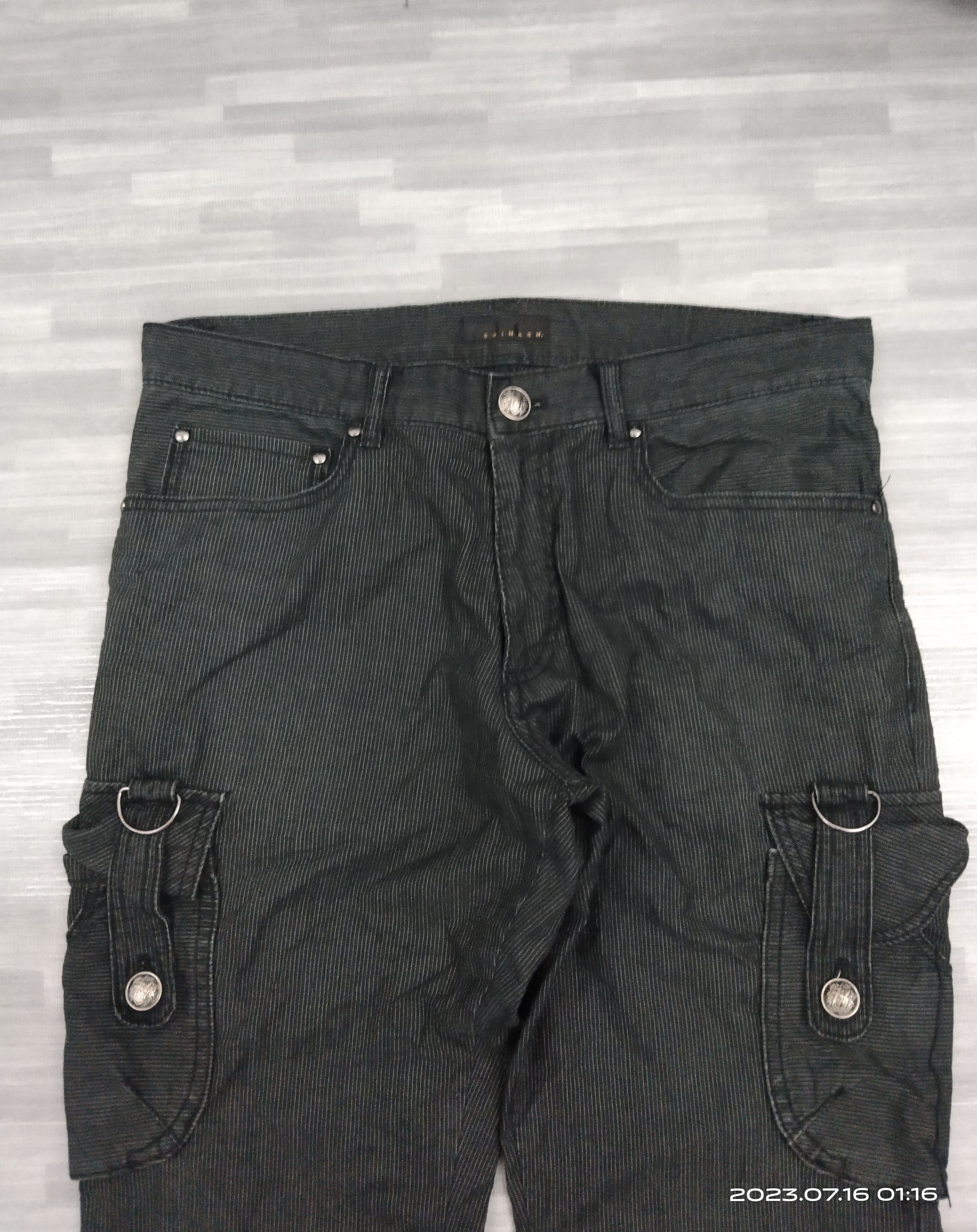 Japanese Brand FLARE SPINISH STRIPE CARGO PANTS Size US 33 - 4 Thumbnail