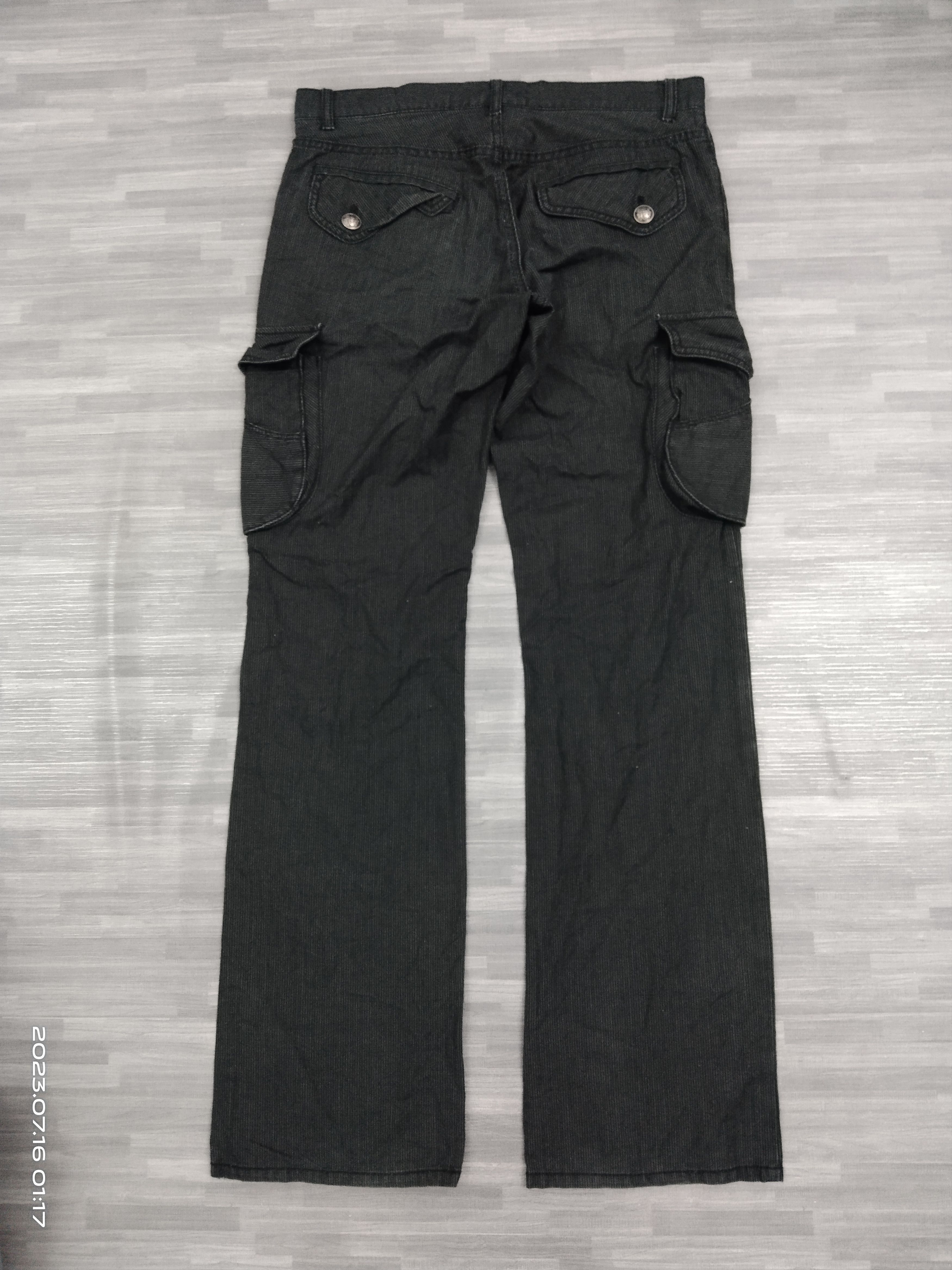 Japanese Brand FLARE SPINISH STRIPE CARGO PANTS Size US 33 - 3 Thumbnail