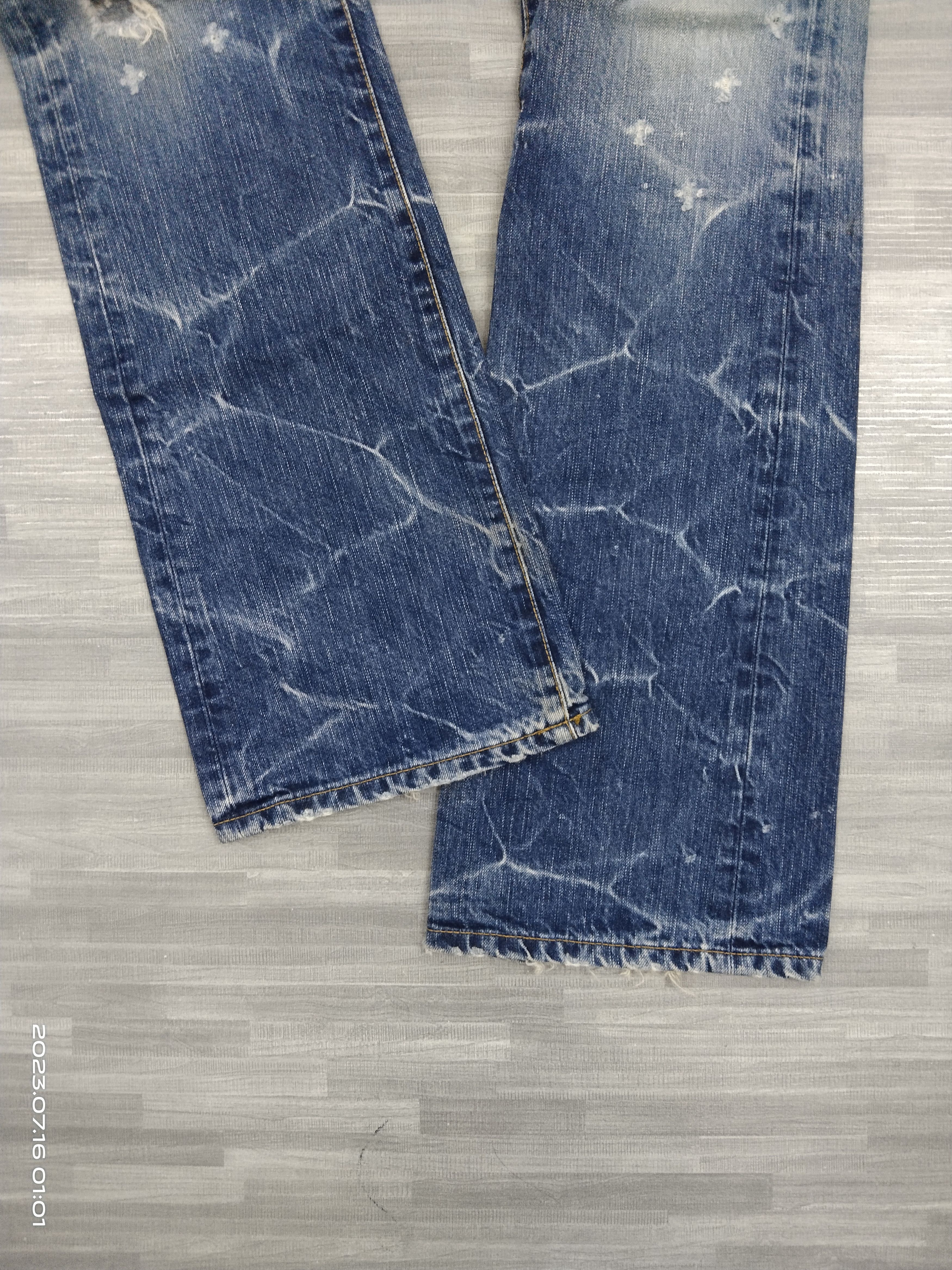 Japanese Brand FLARE SICK BLUE WAY MADE IN NIPPON DENIM PANTS Size US 29 - 8 Thumbnail