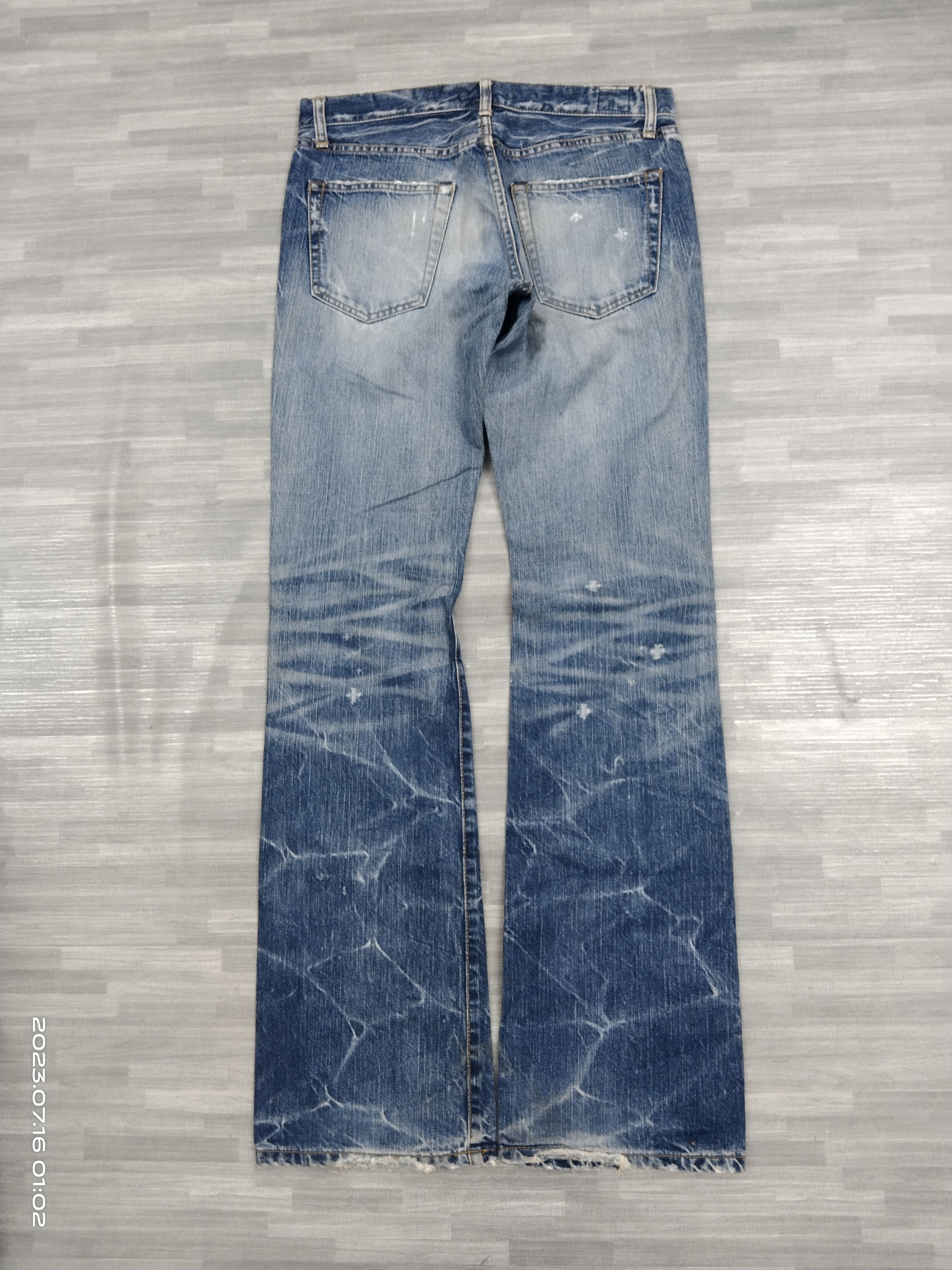 Japanese Brand FLARE SICK BLUE WAY MADE IN NIPPON DENIM PANTS Size US 29 - 3 Thumbnail