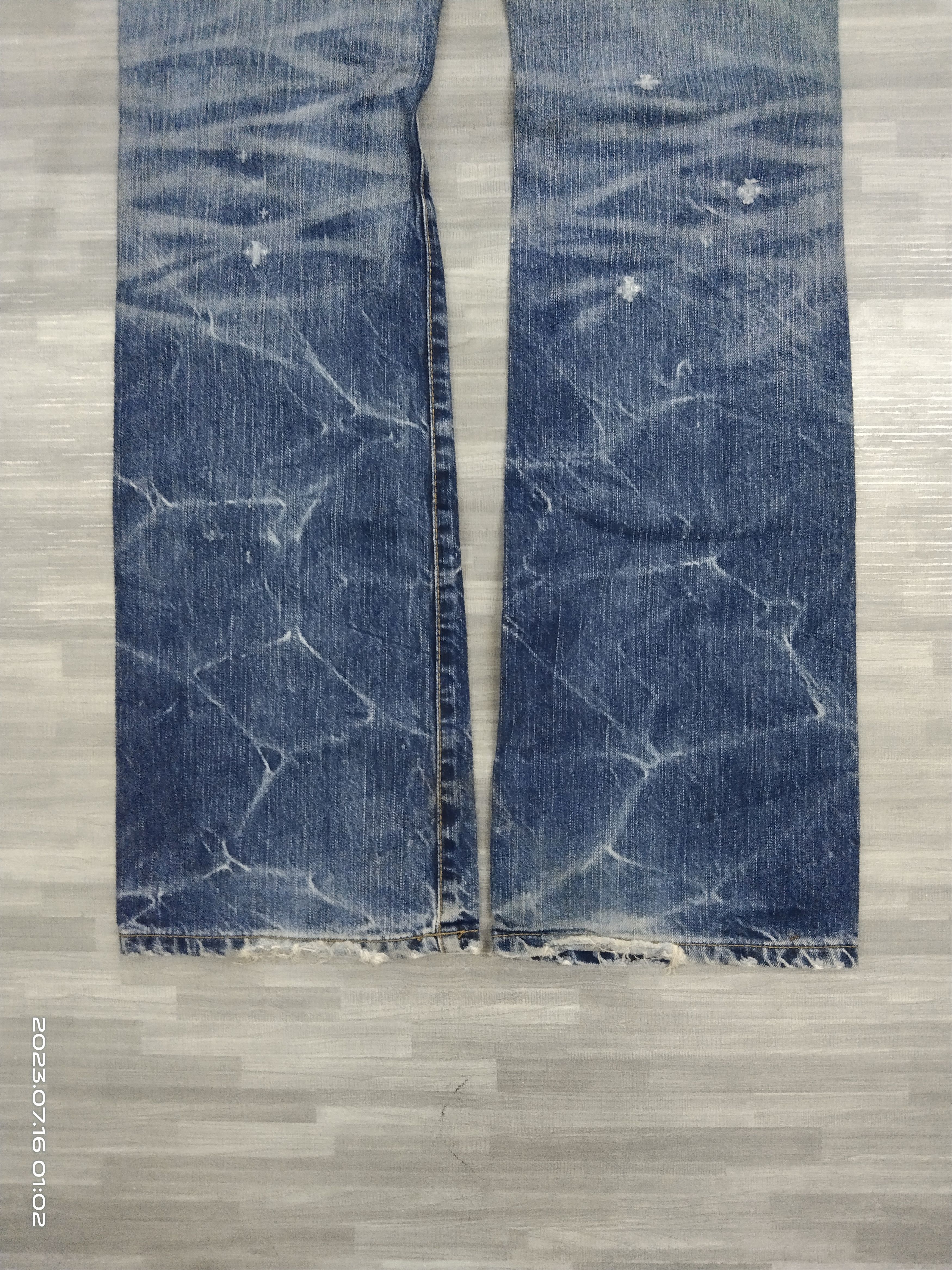Japanese Brand FLARE SICK BLUE WAY MADE IN NIPPON DENIM PANTS Size US 29 - 7 Thumbnail