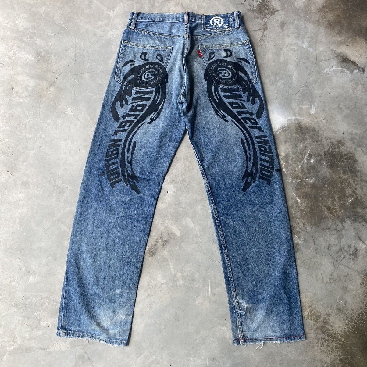 Japanese Brand Japanese denim angel wing diacock like evisu jeans diacock Size US 31 - 1 Thumbnail