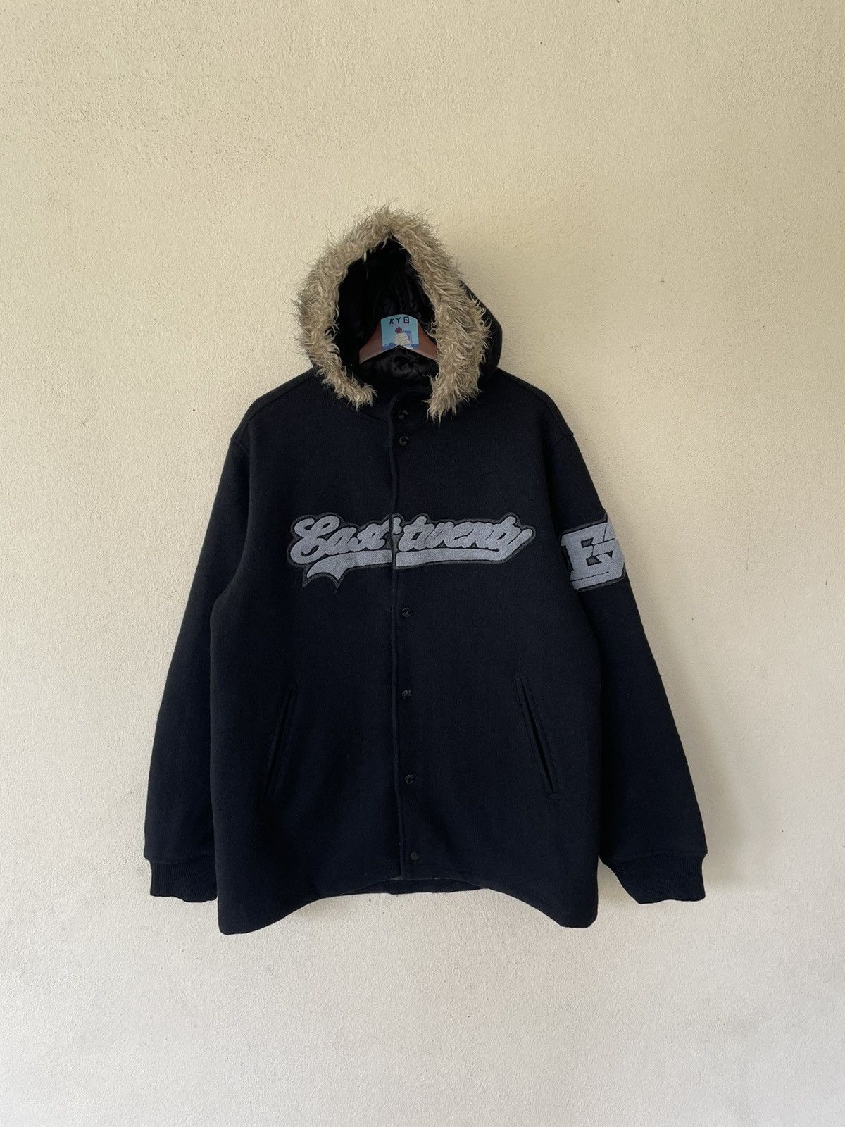 image of Vintage East Twenty Box Etb Big Logo Jacket in Black, Men's (Size Large)