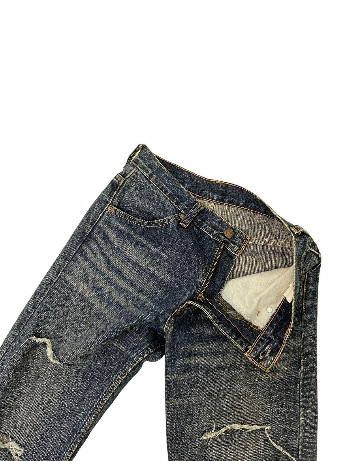Levi's Flare Jeans Levi’s Distress Denim Bell Bottom 7🟦 Size US 30 / EU 46 - 9 Thumbnail