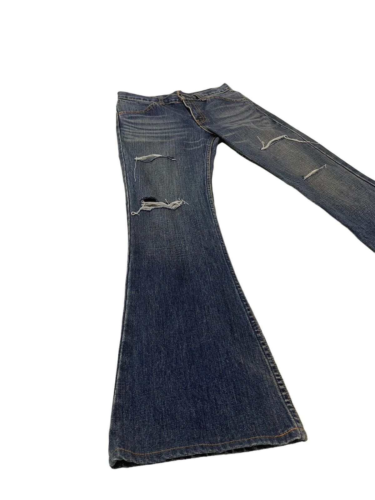 Levi's Flare Jeans Levi’s Distress Denim Bell Bottom 7🟦 Size US 30 / EU 46 - 1 Thumbnail