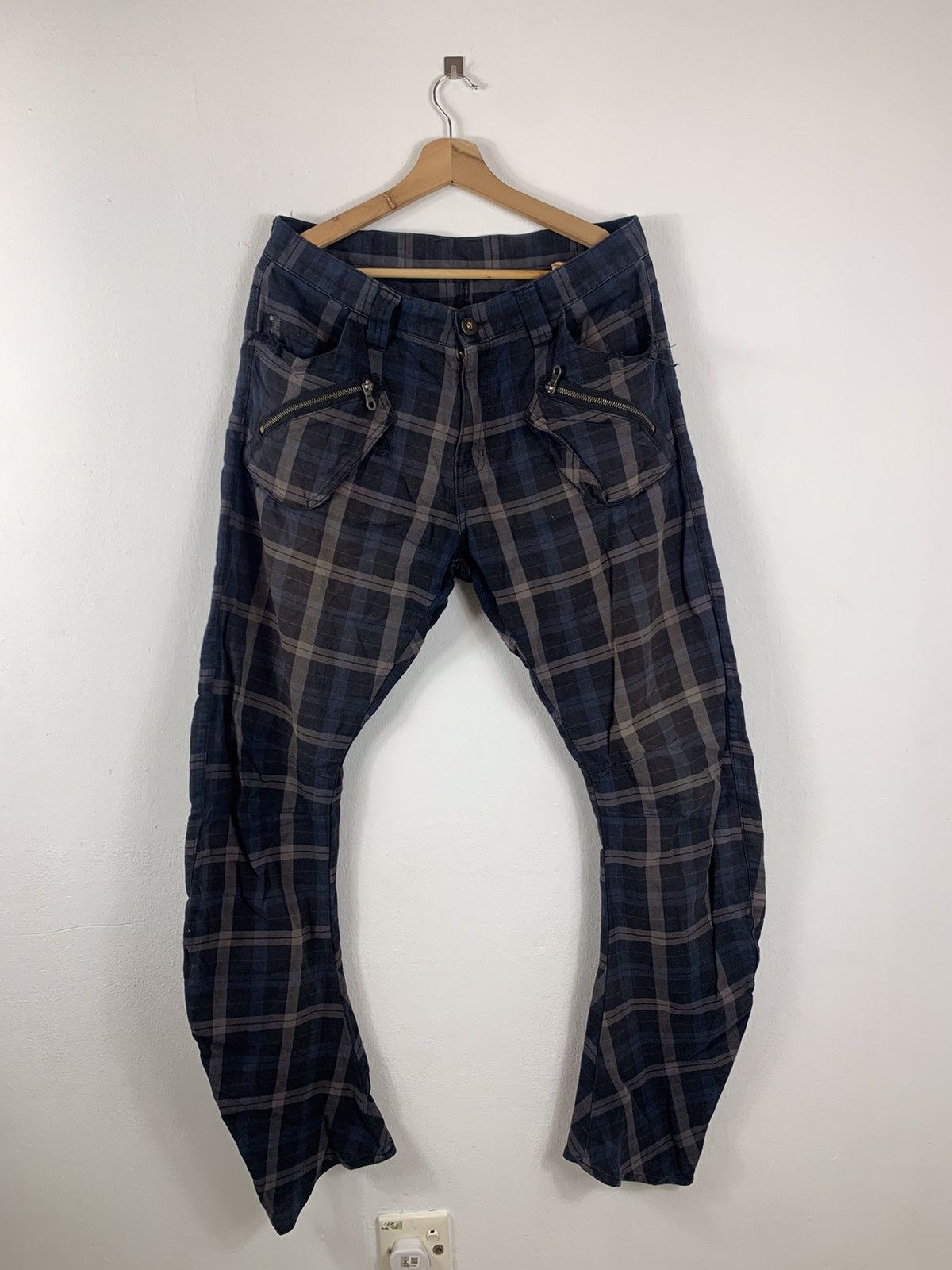 image of Sunfaded Ppfm Destroys Punk Checker Style Sid Vicious, Men's (Size 33)