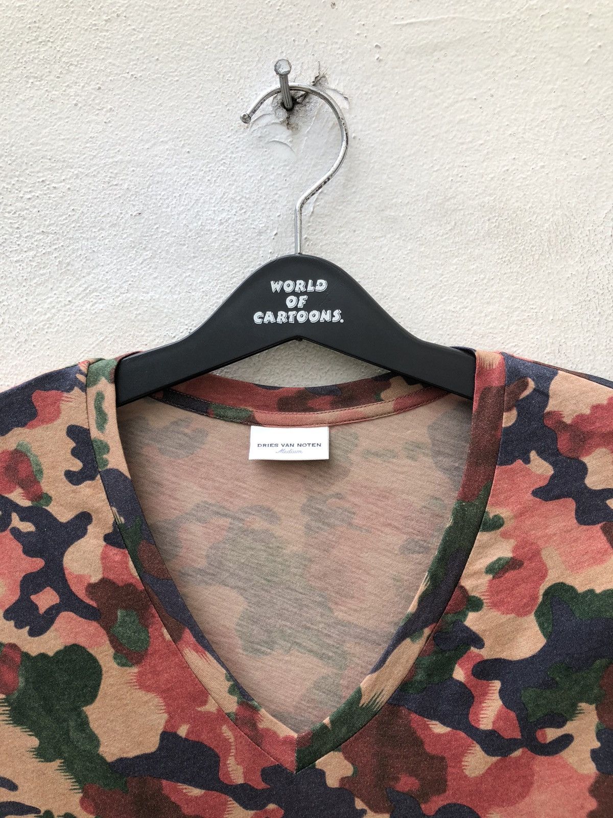 Dries Van Noten Dries Van Noten Swiss Camo V Neck t shirt Size US M / EU 48-50 / 2 - 4 Thumbnail