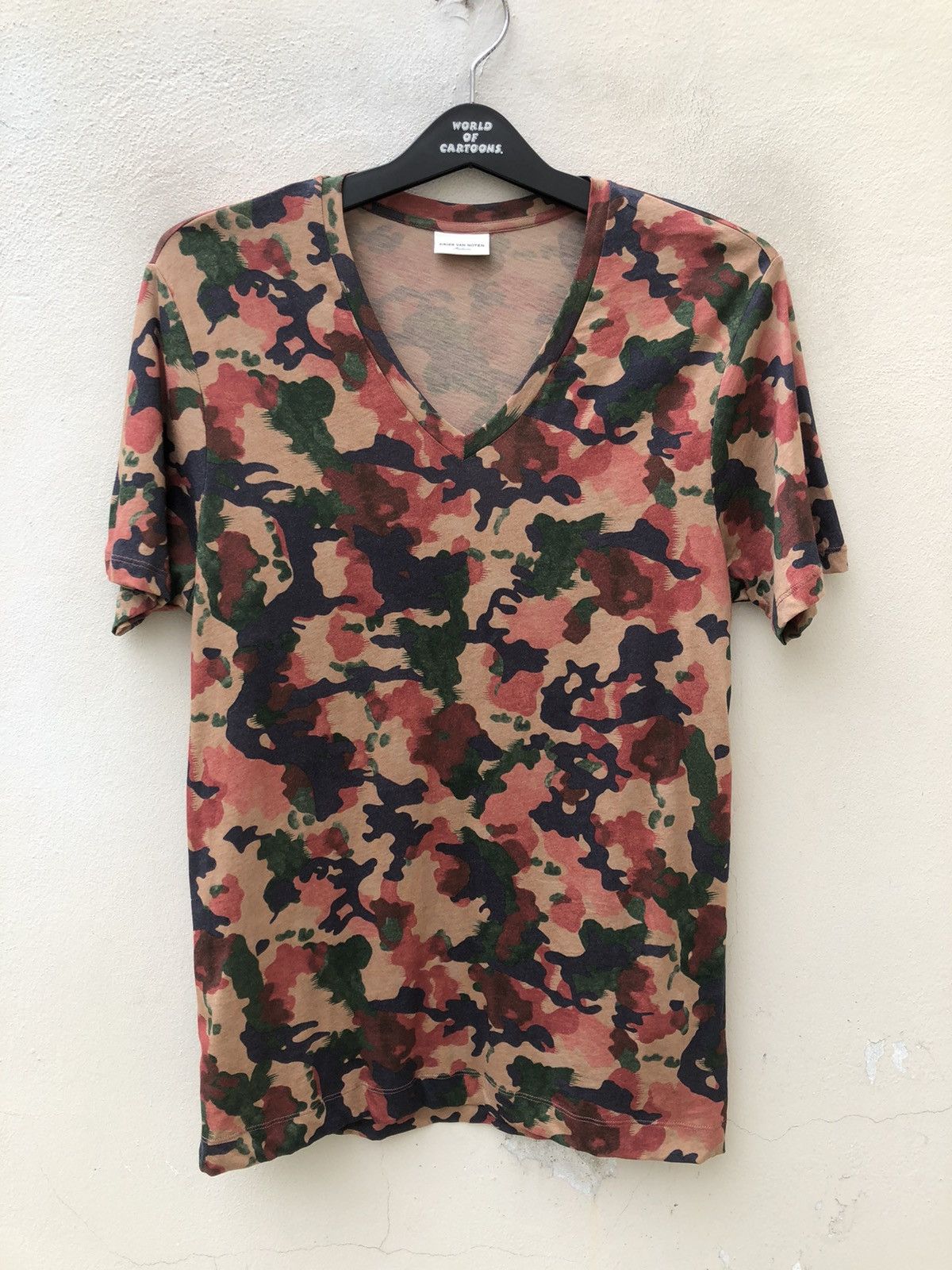 Dries Van Noten Dries Van Noten Swiss Camo V Neck t shirt Size US M / EU 48-50 / 2 - 3 Thumbnail