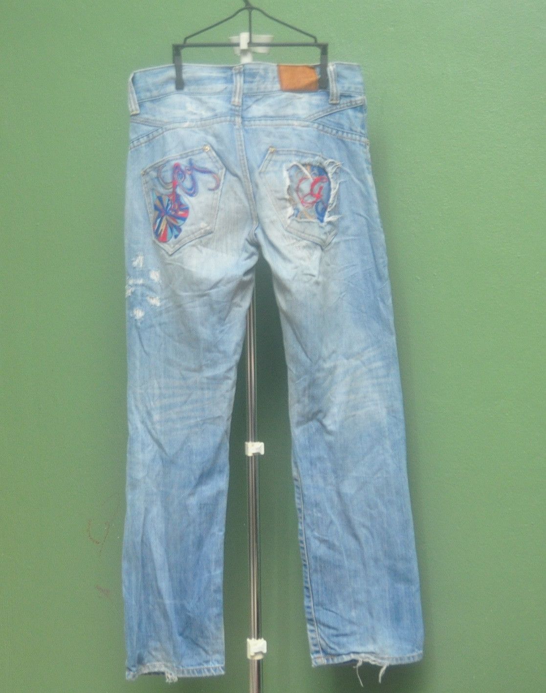 Japanese Brand Vintage Grasshopper Distressed Travis Scott Fashion Style Size US 31 - 1 Thumbnail