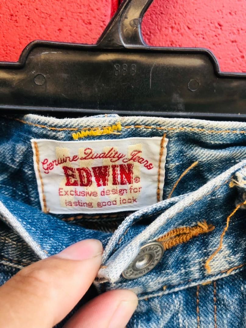 Edwin × Japanese Brand × Vintage Vintage Edwin Distressed Japanese Designer Fashion Style Size US 32 / EU 48 - 9 Thumbnail