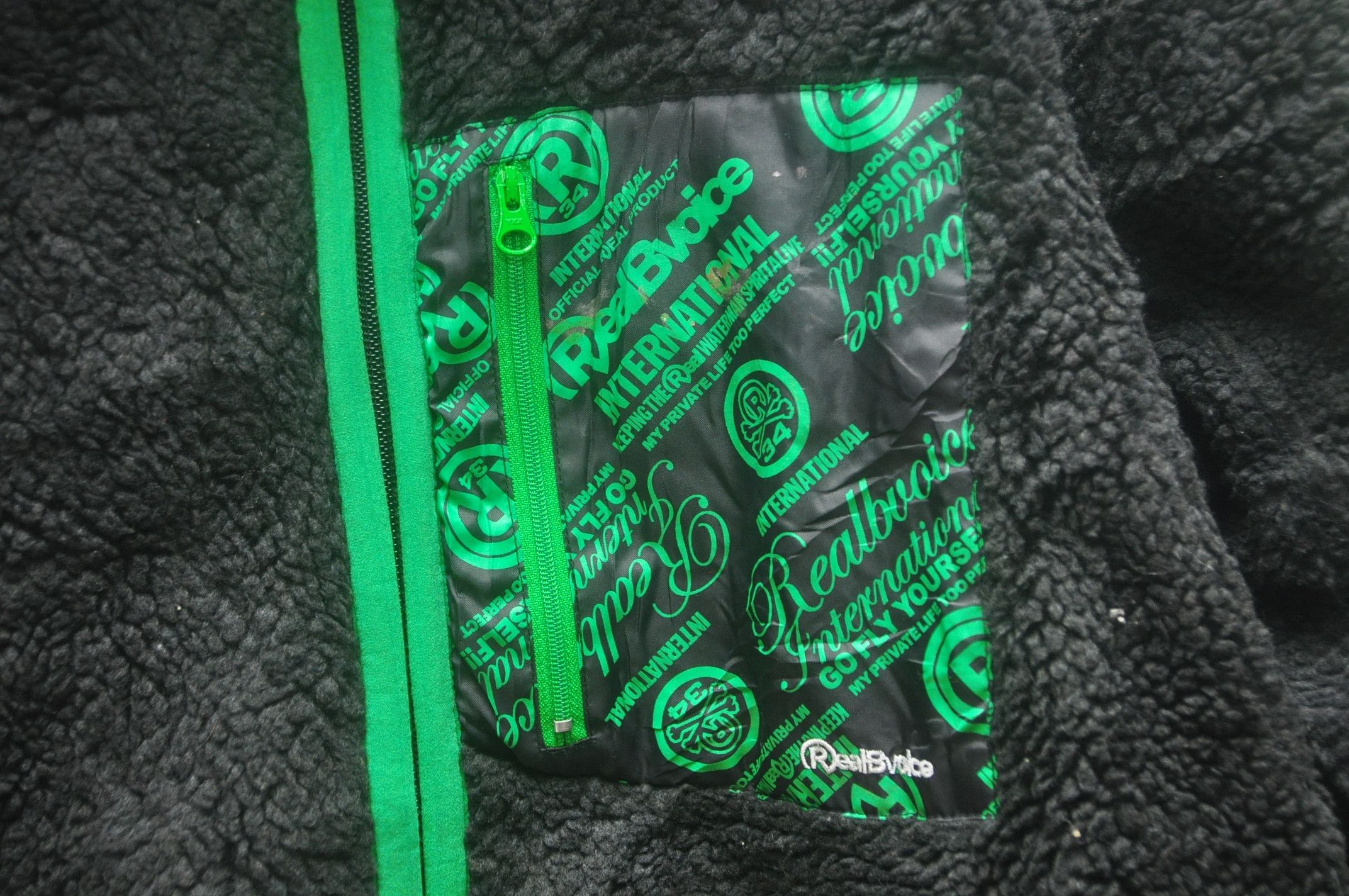 Japanese Brand × Vintage Vintage Real Bvoice Pocket Black Green Sweater Hoodie Size US L / EU 52-54 / 3 - 5 Thumbnail