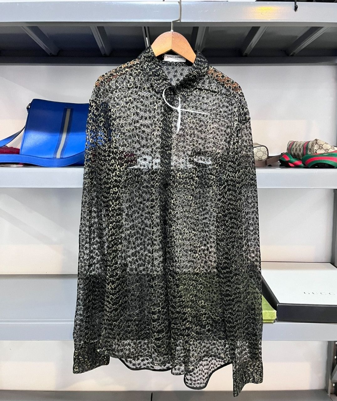 Saint Laurent Paris Saint Laurent Gold silk show shirt Size US XL / EU 56 / 4 - 1 Thumbnail