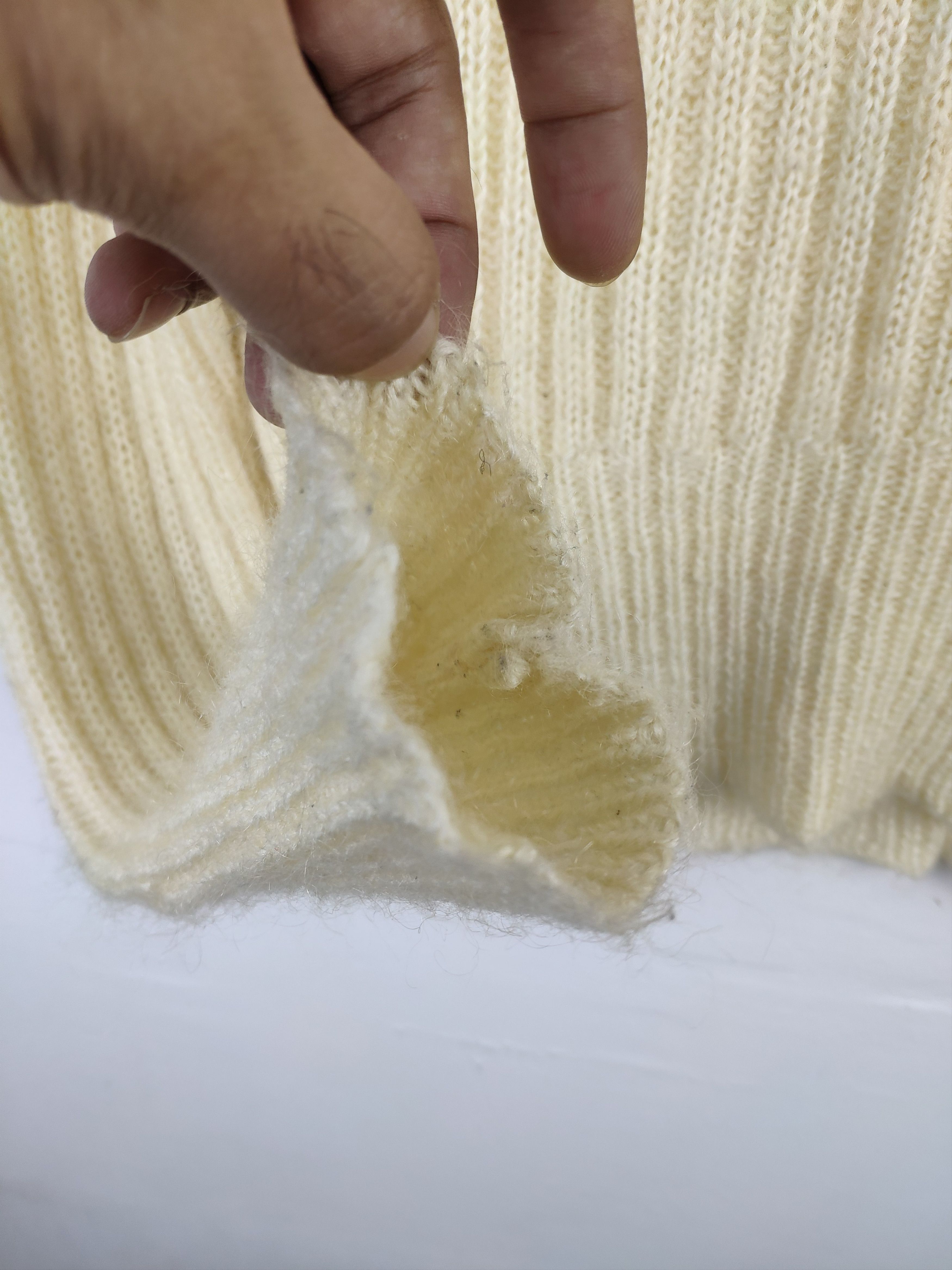 Aran Isles Knitwear × Designer × Vintage Vintage Raf Simon Style Wool Mohair Sweater Turtle Neck Size XS / US 0-2 / IT 36-38 - 8 Thumbnail