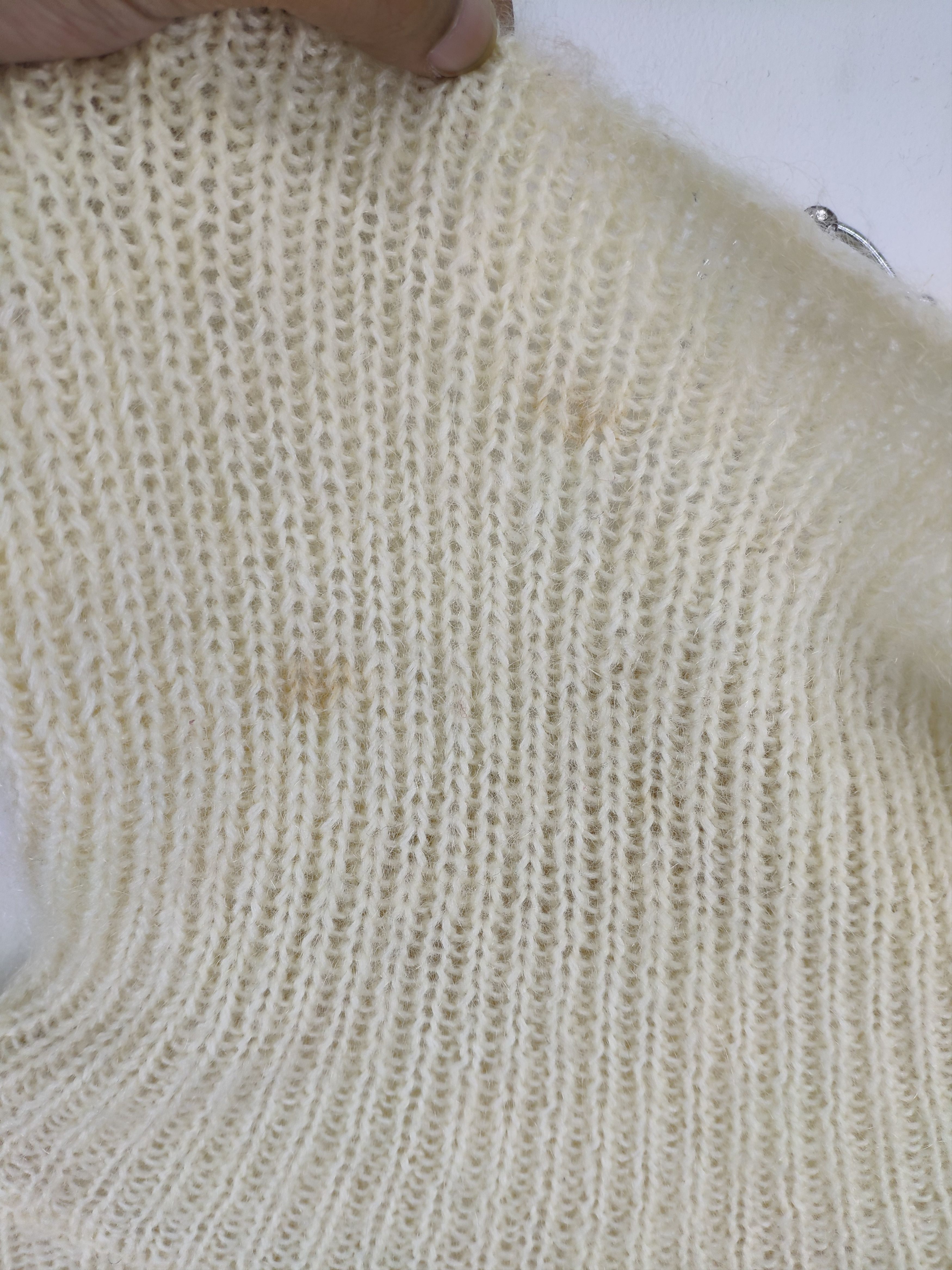 Aran Isles Knitwear × Designer × Vintage Vintage Raf Simon Style Wool Mohair Sweater Turtle Neck Size XS / US 0-2 / IT 36-38 - 9 Thumbnail