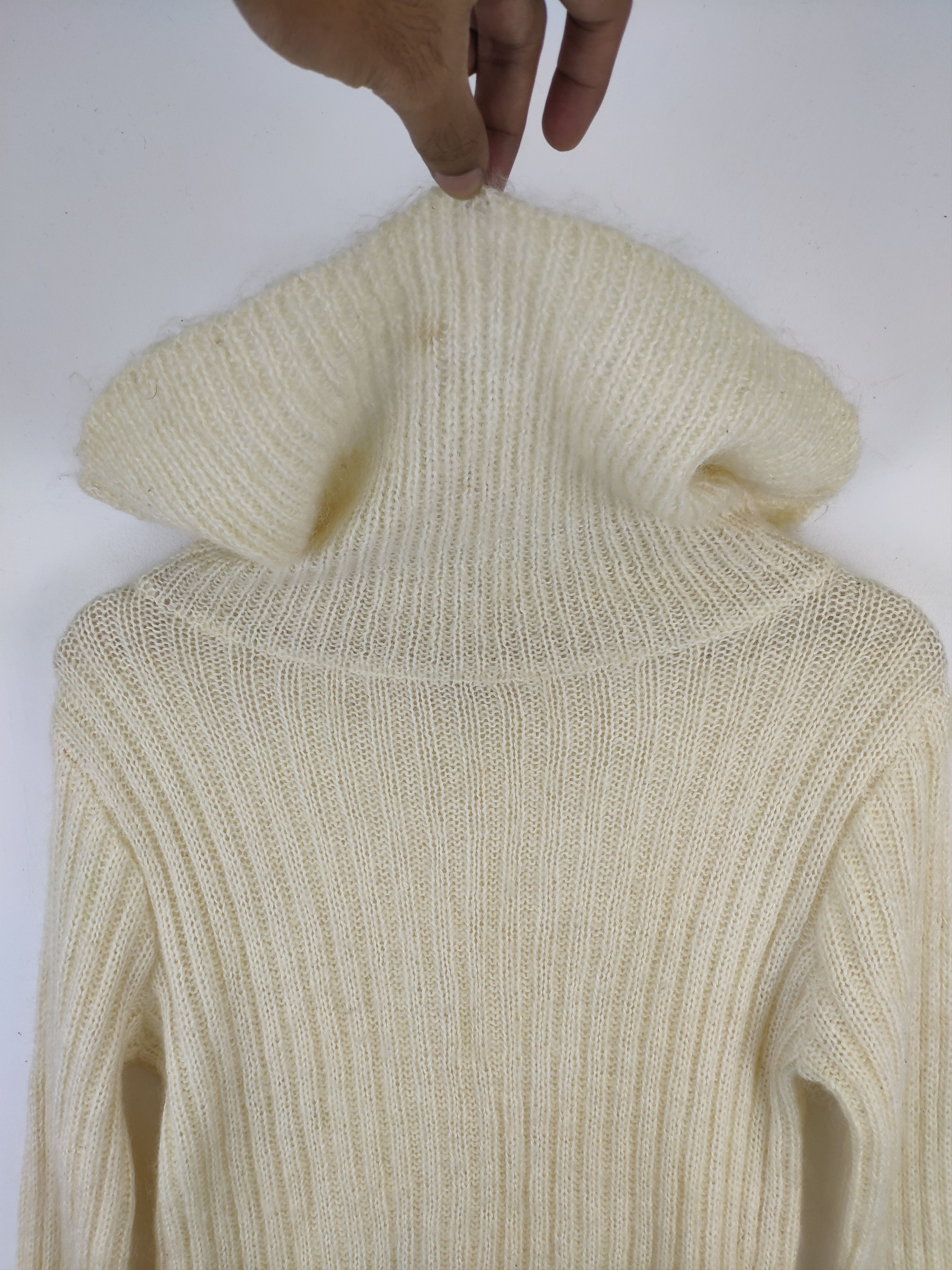 Aran Isles Knitwear × Designer × Vintage Vintage Raf Simon Style Wool Mohair Sweater Turtle Neck Size XS / US 0-2 / IT 36-38 - 10 Thumbnail