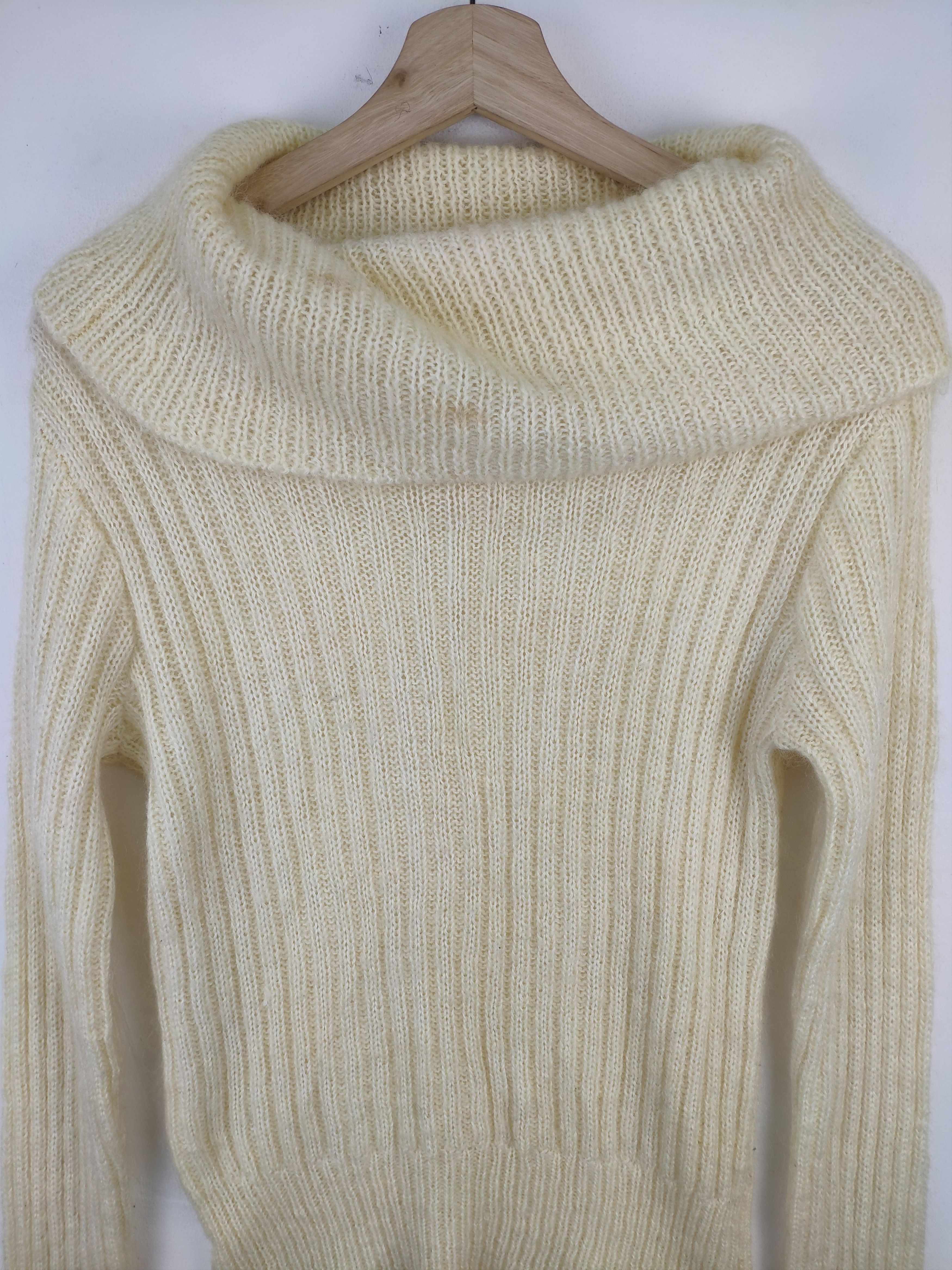 Aran Isles Knitwear × Designer × Vintage Vintage Raf Simon Style Wool Mohair Sweater Turtle Neck Size XS / US 0-2 / IT 36-38 - 12 Thumbnail