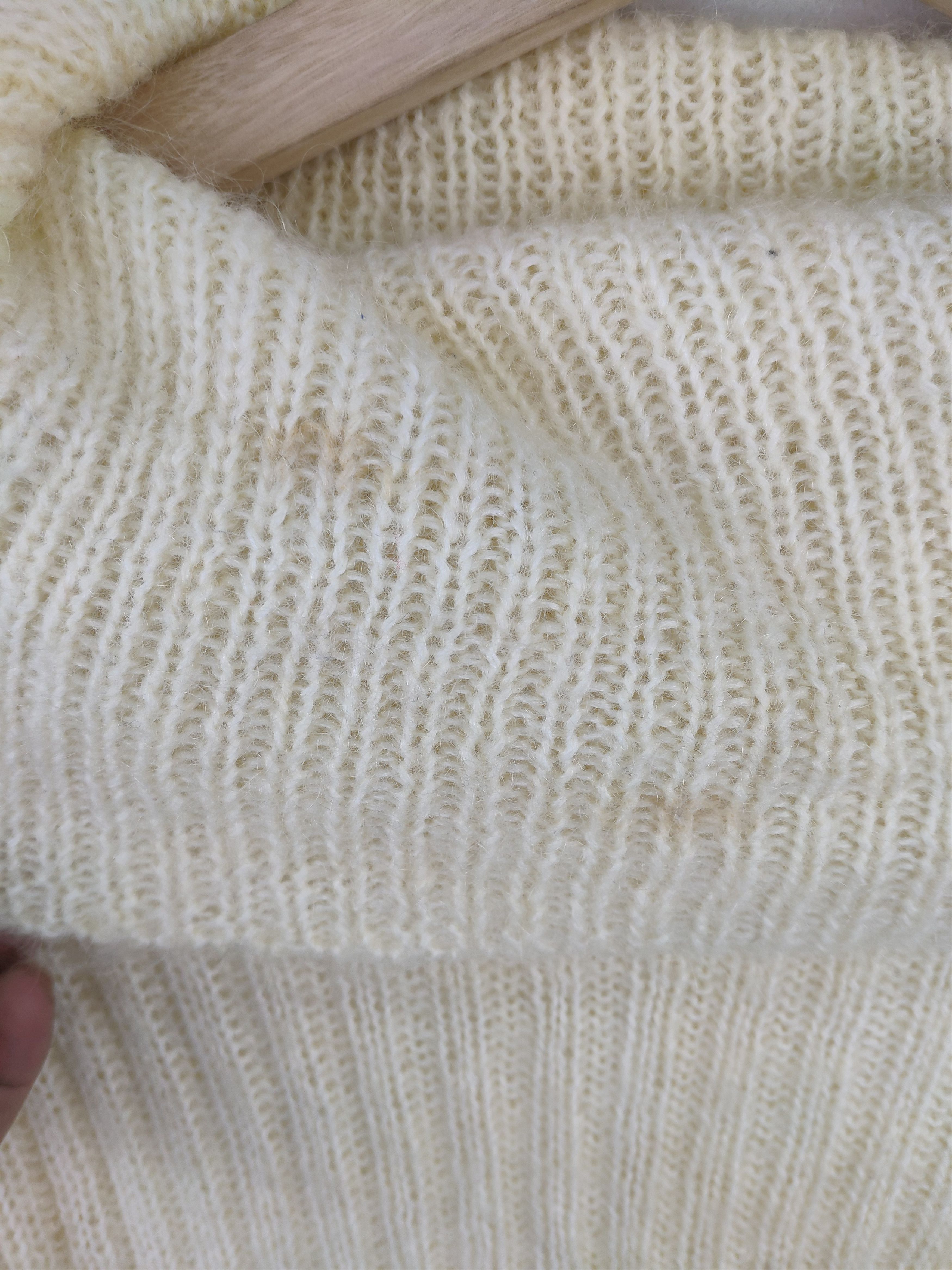 Aran Isles Knitwear × Designer × Vintage Vintage Raf Simon Style Wool Mohair Sweater Turtle Neck Size XS / US 0-2 / IT 36-38 - 11 Thumbnail