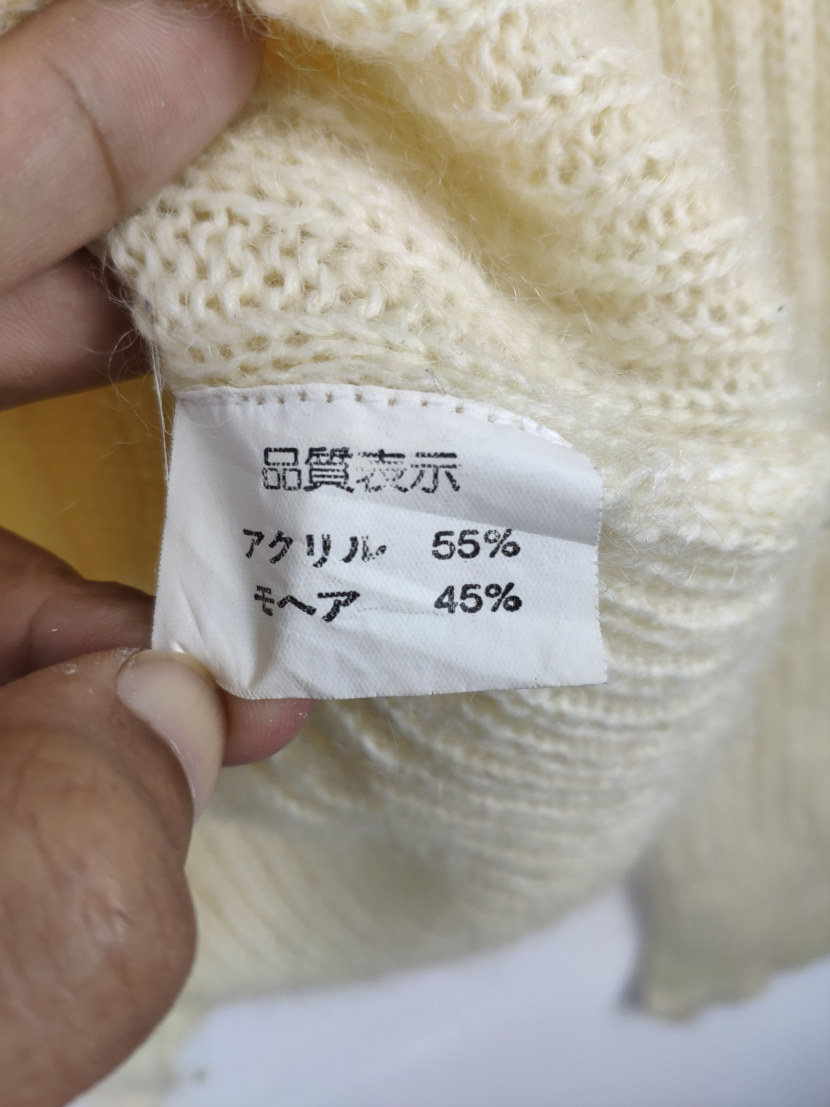 Aran Isles Knitwear × Designer × Vintage Vintage Raf Simon Style Wool Mohair Sweater Turtle Neck Size XS / US 0-2 / IT 36-38 - 4 Thumbnail