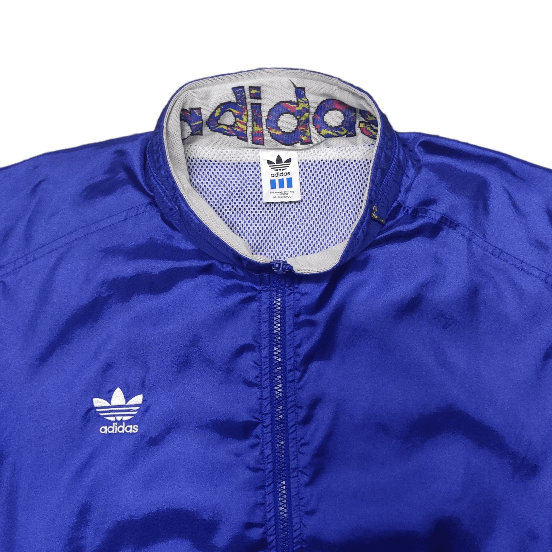 Adidas Vintage 90's Adidas Trefoil Jacket Blue Size US L / EU 52-54 / 3 - 4 Thumbnail