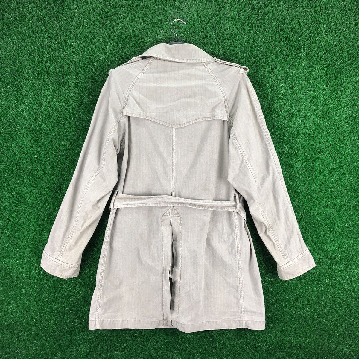 Japanese Brand Vintage Trench Coat Women Harringbone Twill by MFE Size S / US 4 / IT 40 - 4 Thumbnail