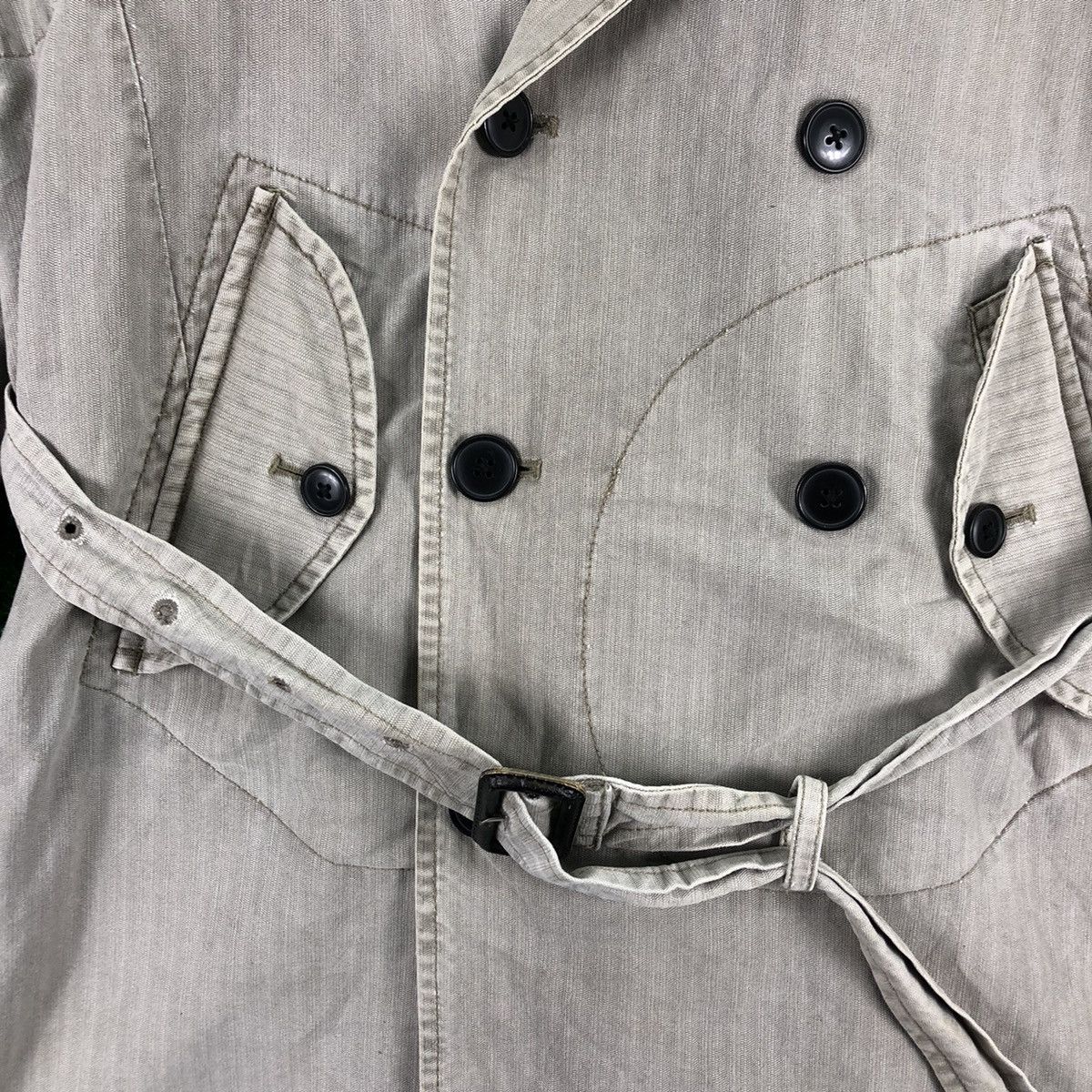 Japanese Brand Vintage Trench Coat Women Harringbone Twill by MFE Size S / US 4 / IT 40 - 9 Thumbnail