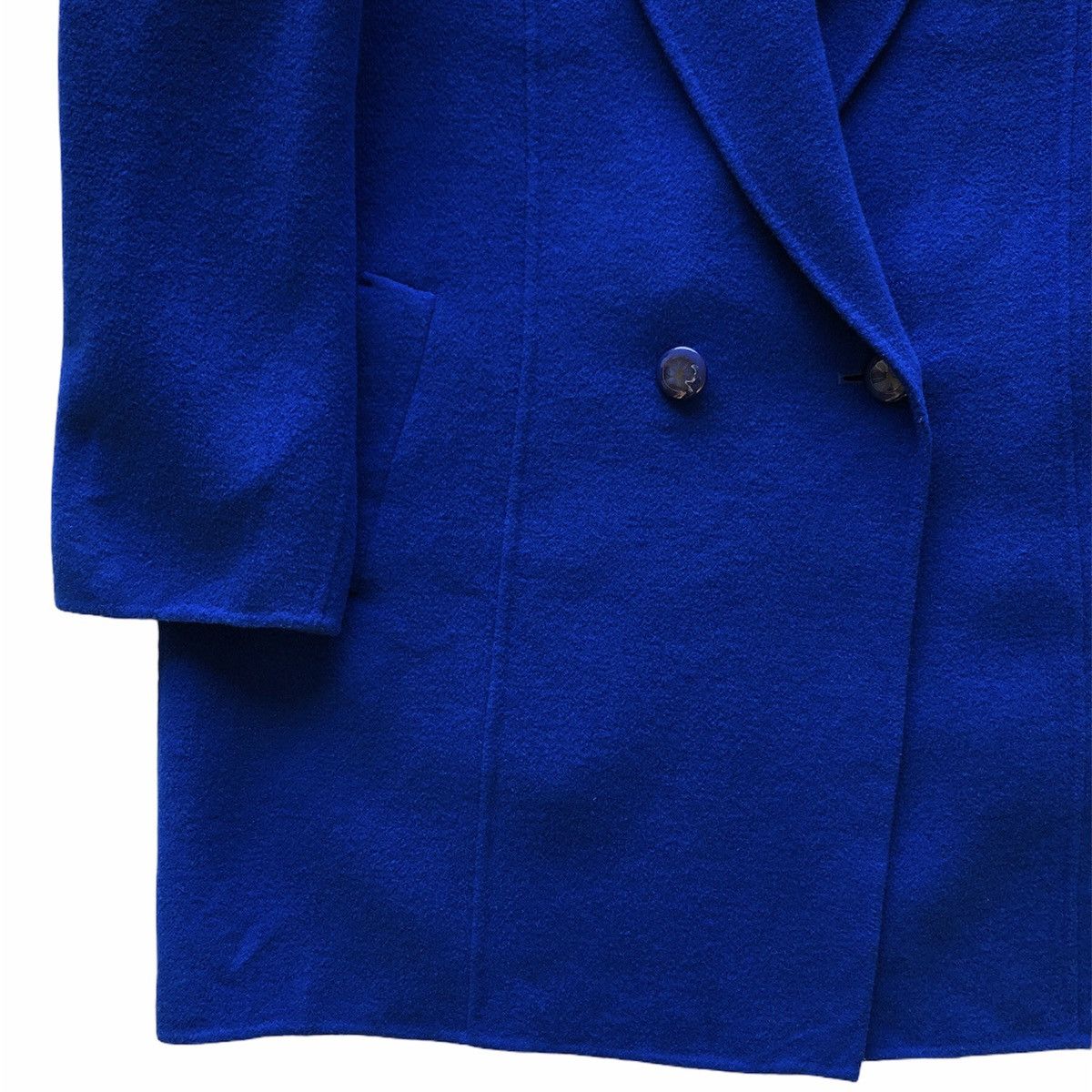 Japanese Brand Vintage 80's Double Breasted Coat Blue Colour by Ratycue Size L / US 10 / IT 46 - 4 Thumbnail