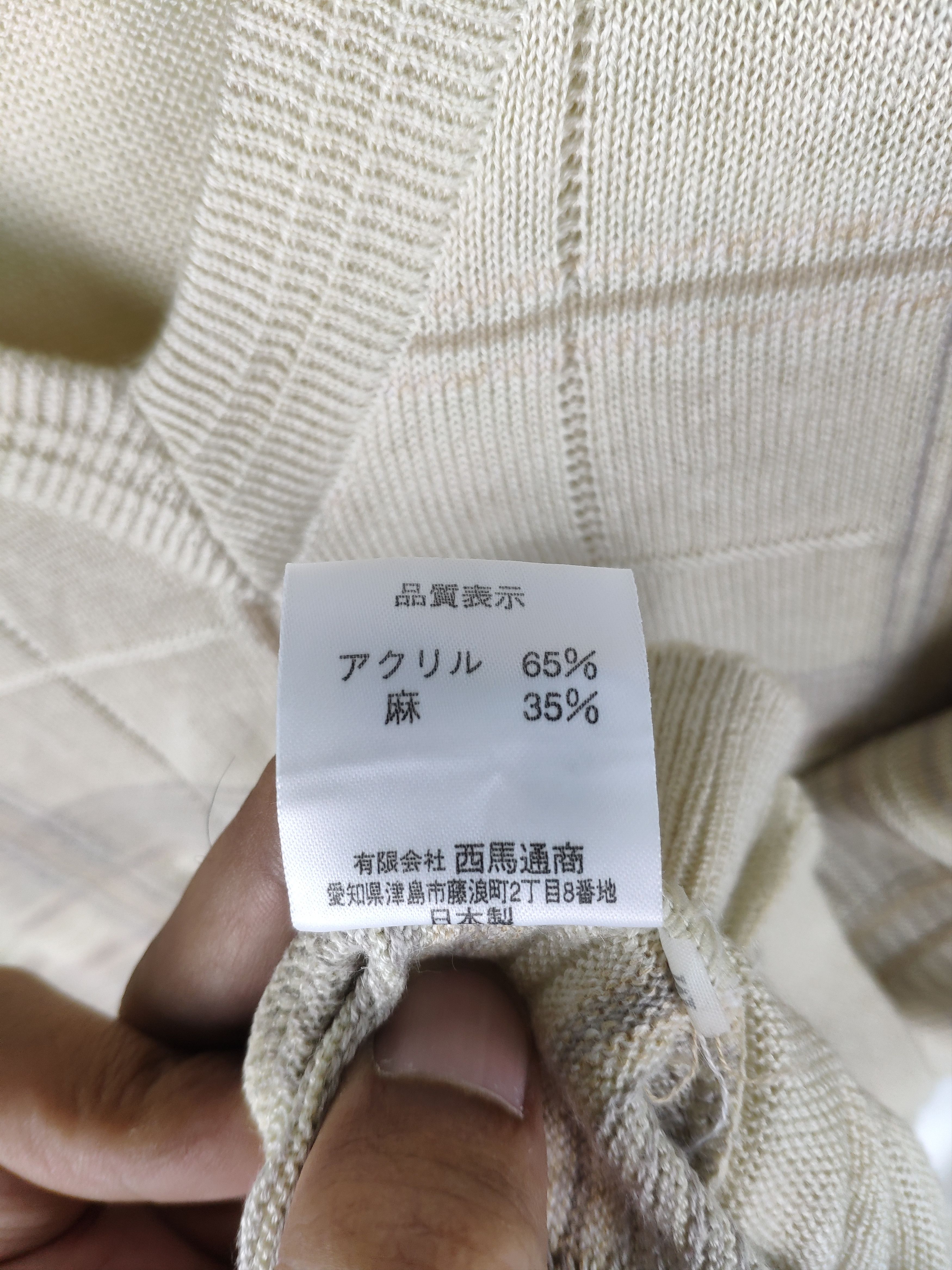 Aran Isles Knitwear × Japanese Brand × Vintage Steal💥 Vintage Knit Sweater V Neck by Vivere Size US M / EU 48-50 / 2 - 5 Thumbnail