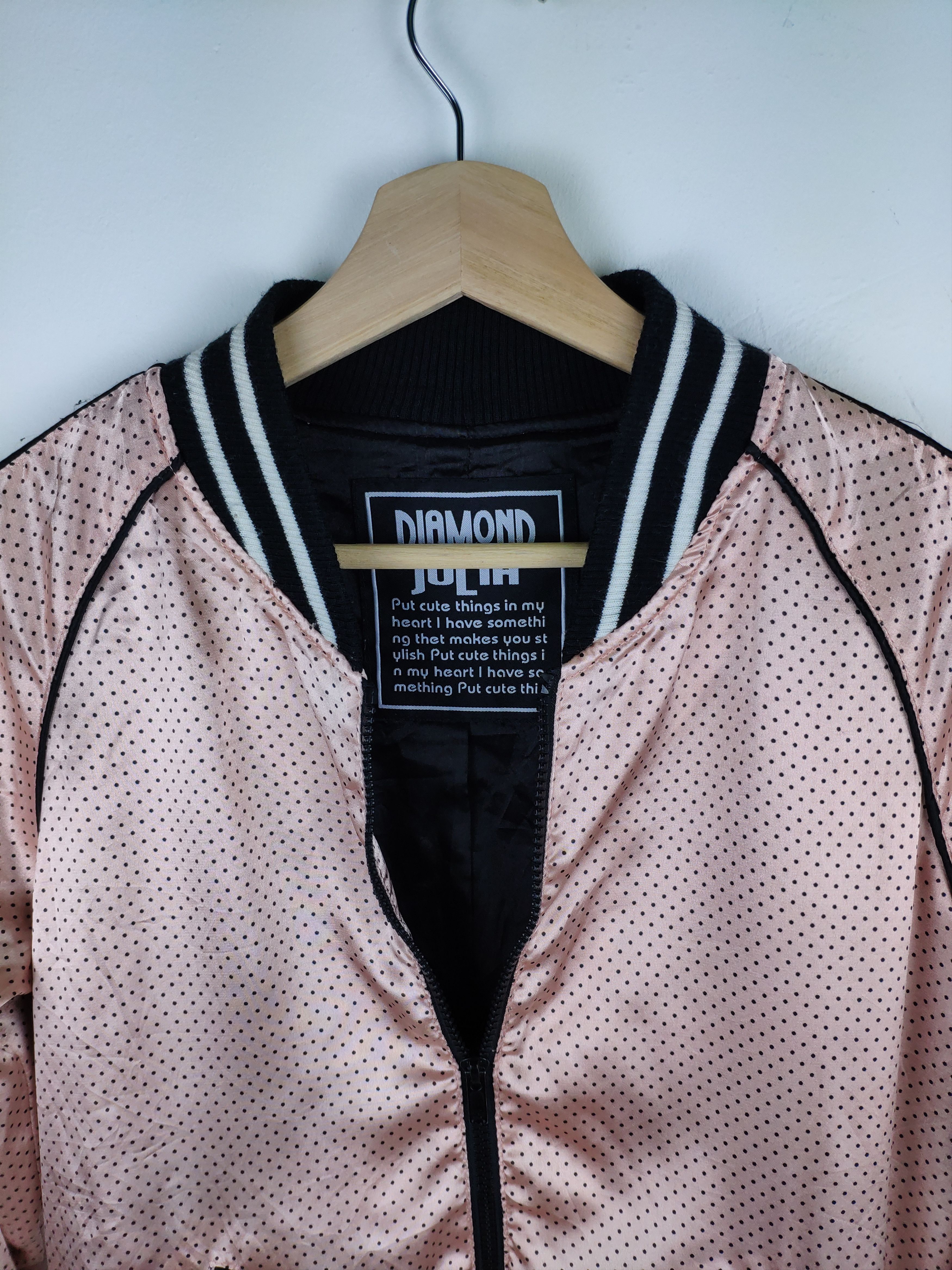 Japanese Brand × Vintage Vintage Bomber Jacket Polkadot by Diamond Julia Size S / US 4 / IT 40 - 3 Thumbnail