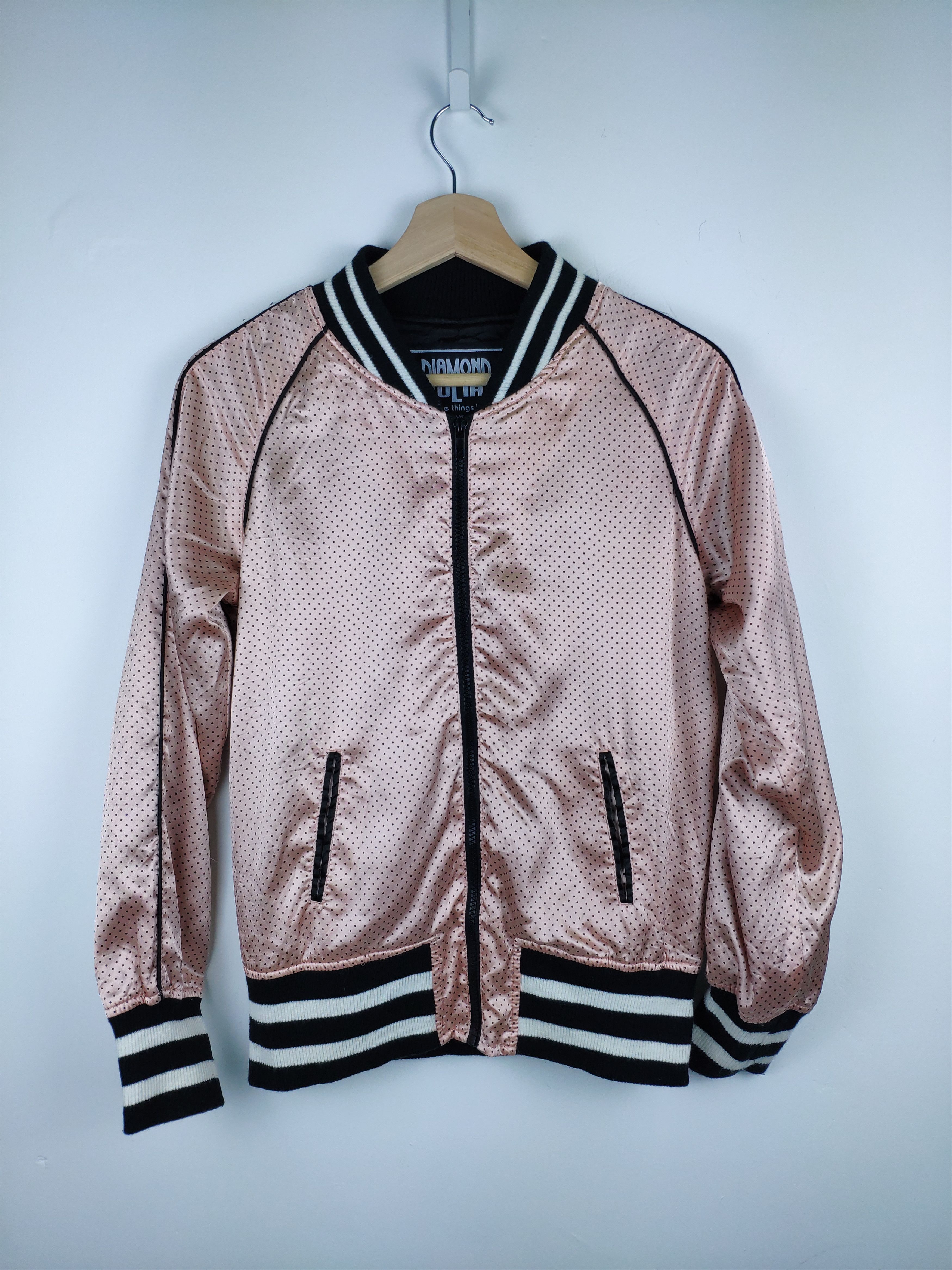 Japanese Brand × Vintage Vintage Bomber Jacket Polkadot by Diamond Julia Size S / US 4 / IT 40 - 1 Thumbnail