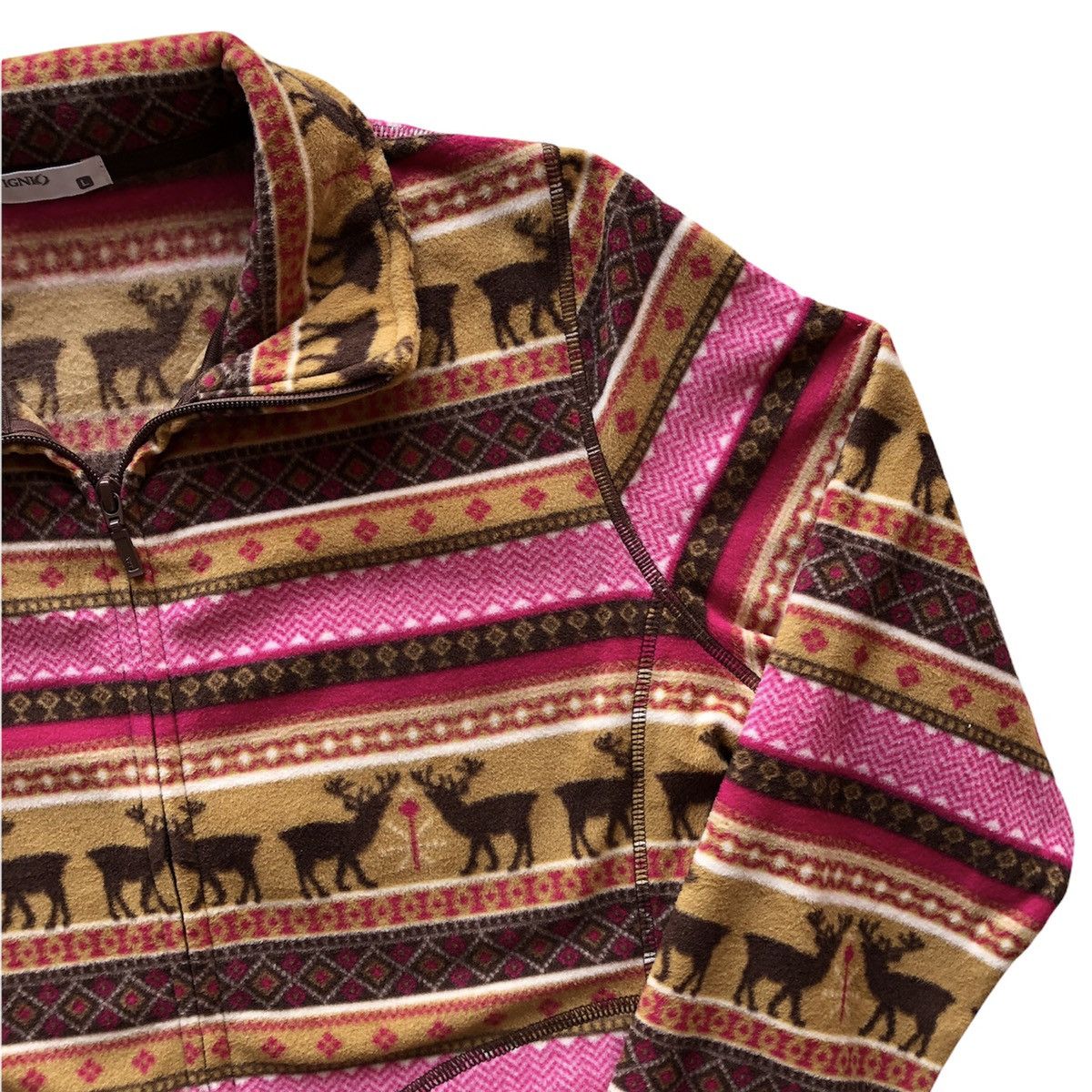 Japanese Brand Navajo Native Multicolor Fleece Sweater Zipper by IGNI Size US S / EU 44-46 / 1 - 3 Thumbnail