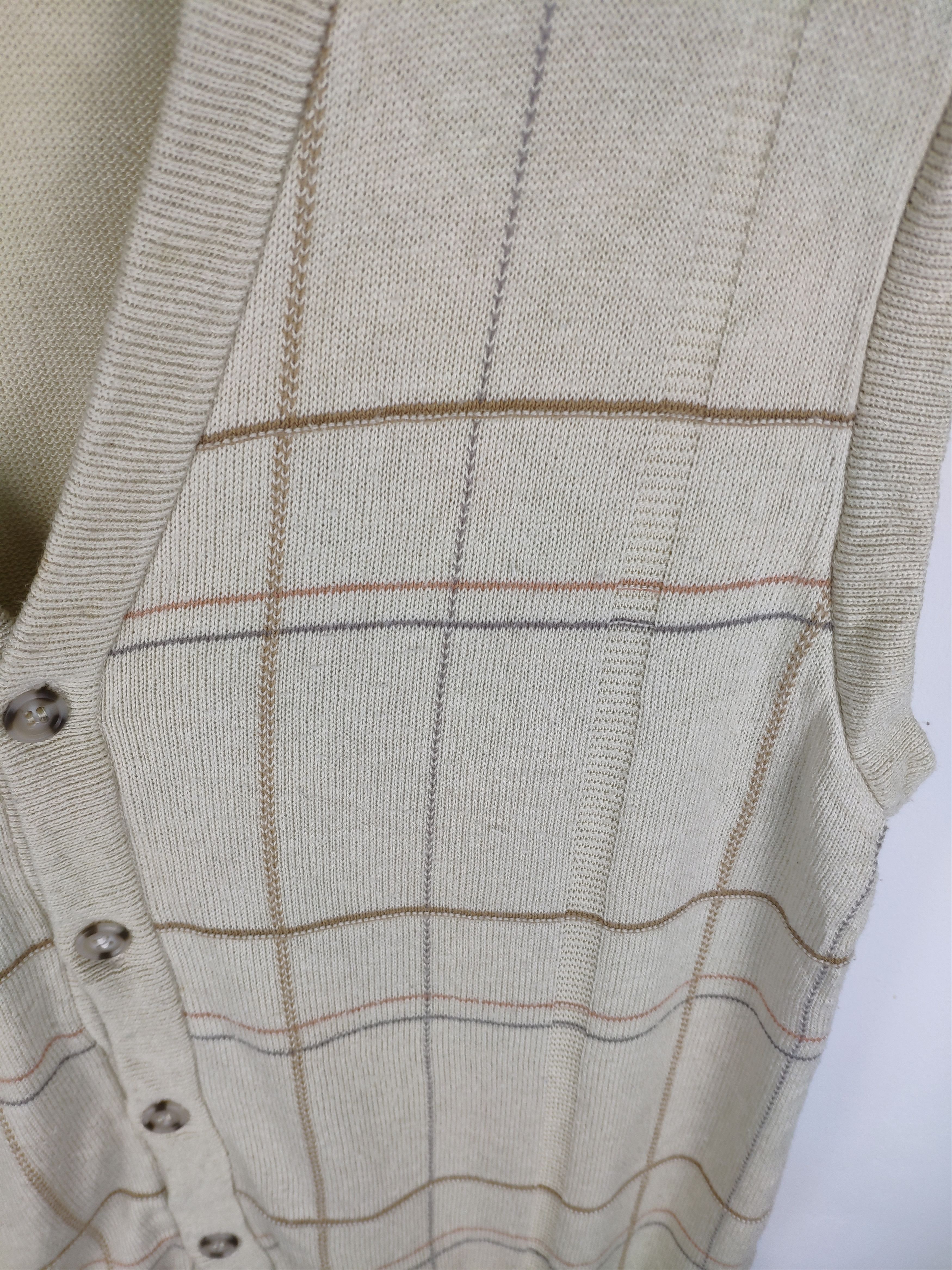Japanese Brand × Vintage Vintage Knit Cardigan Vest Plaid Style Size US M / EU 48-50 / 2 - 3 Thumbnail