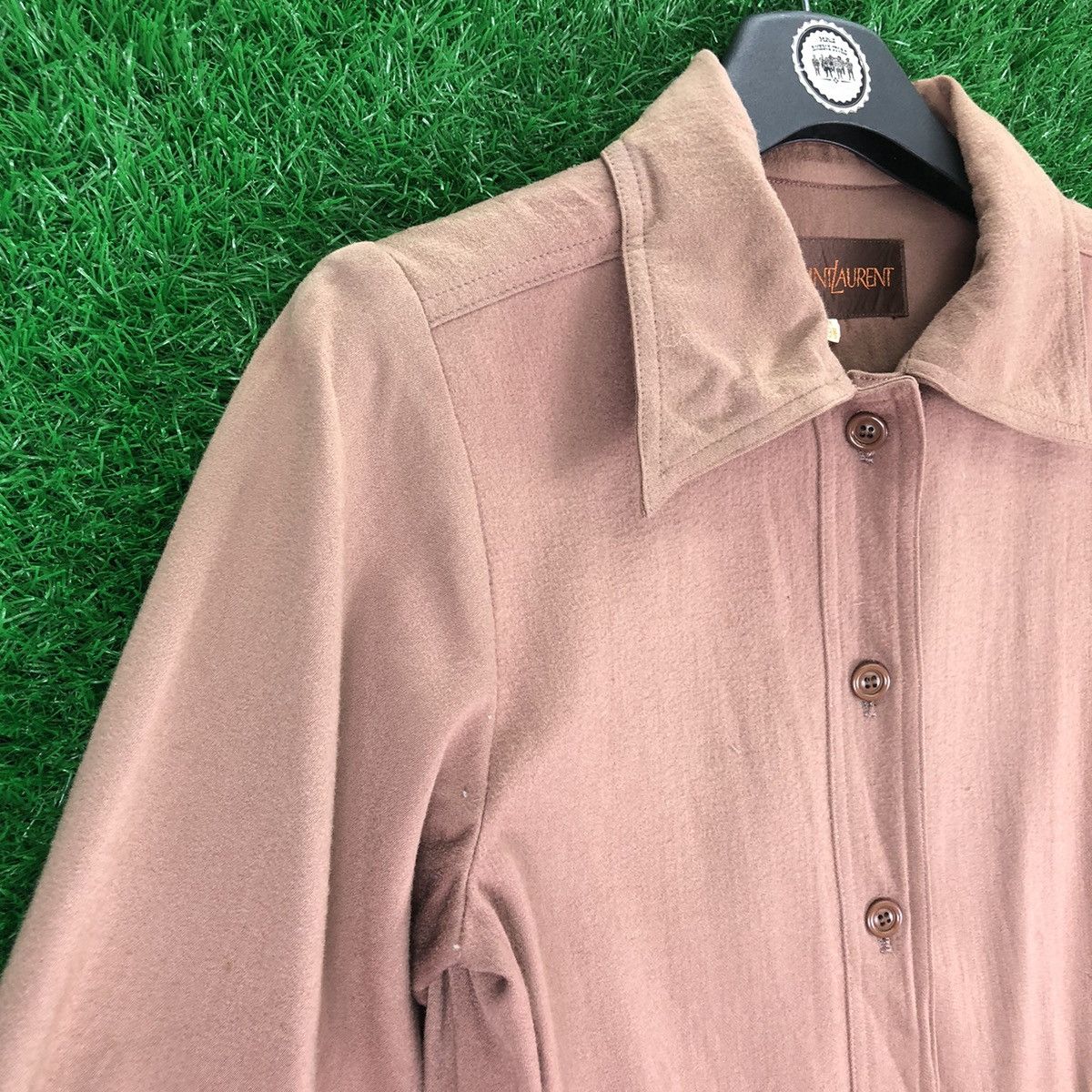 Yves Saint Laurent Vintage 80's Yves Saint Laurent Ladies Gabardine Blouse Size S / US 4 / IT 40 - 2 Thumbnail