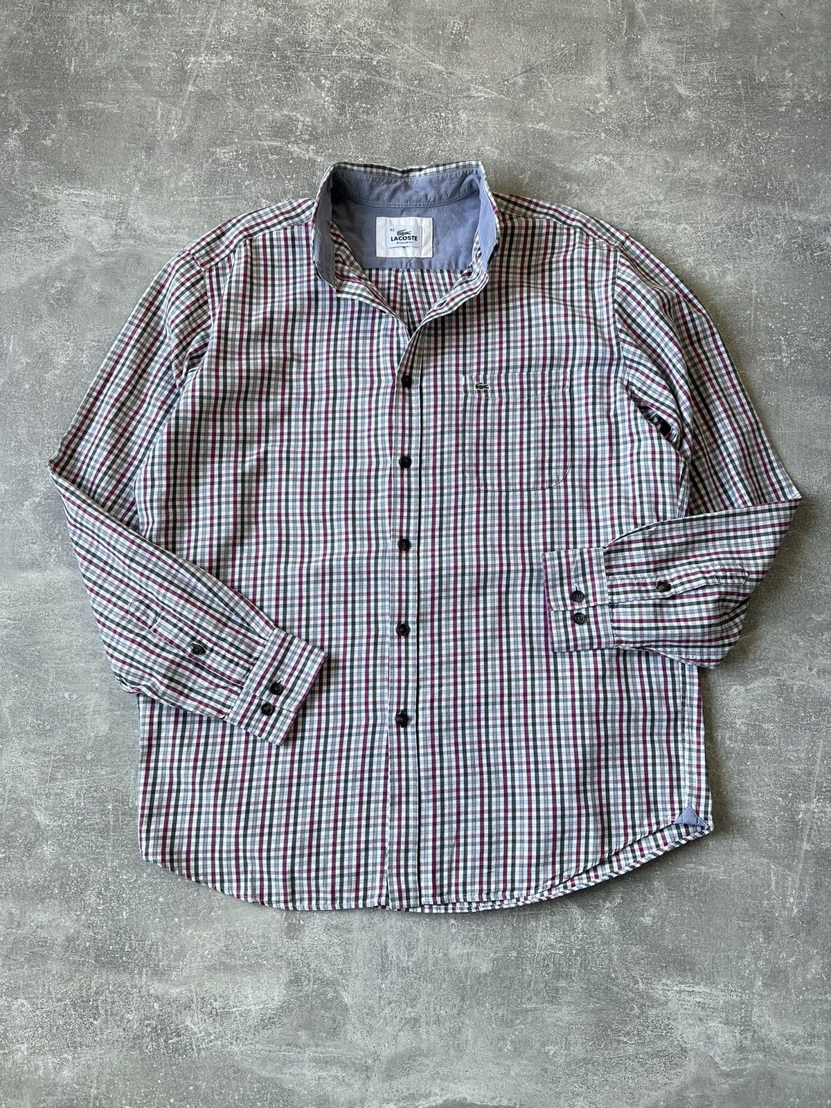 Lacoste Vintage Lacoste Long Sleeve Shirt Size M - L 42 Size US L / EU 52-54 / 3 - 1 Thumbnail