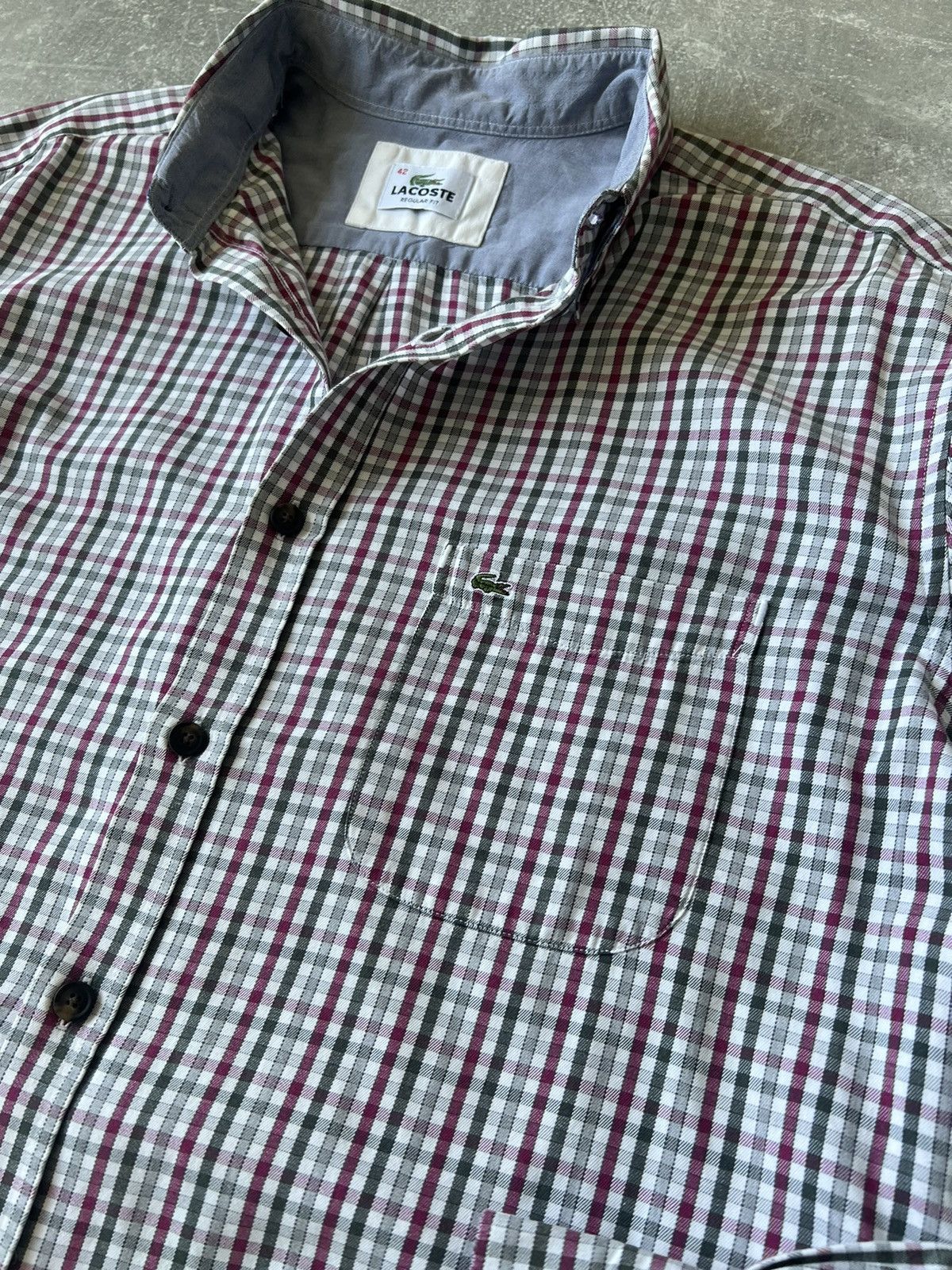 Lacoste Vintage Lacoste Long Sleeve Shirt Size M - L 42 Size US L / EU 52-54 / 3 - 2 Thumbnail