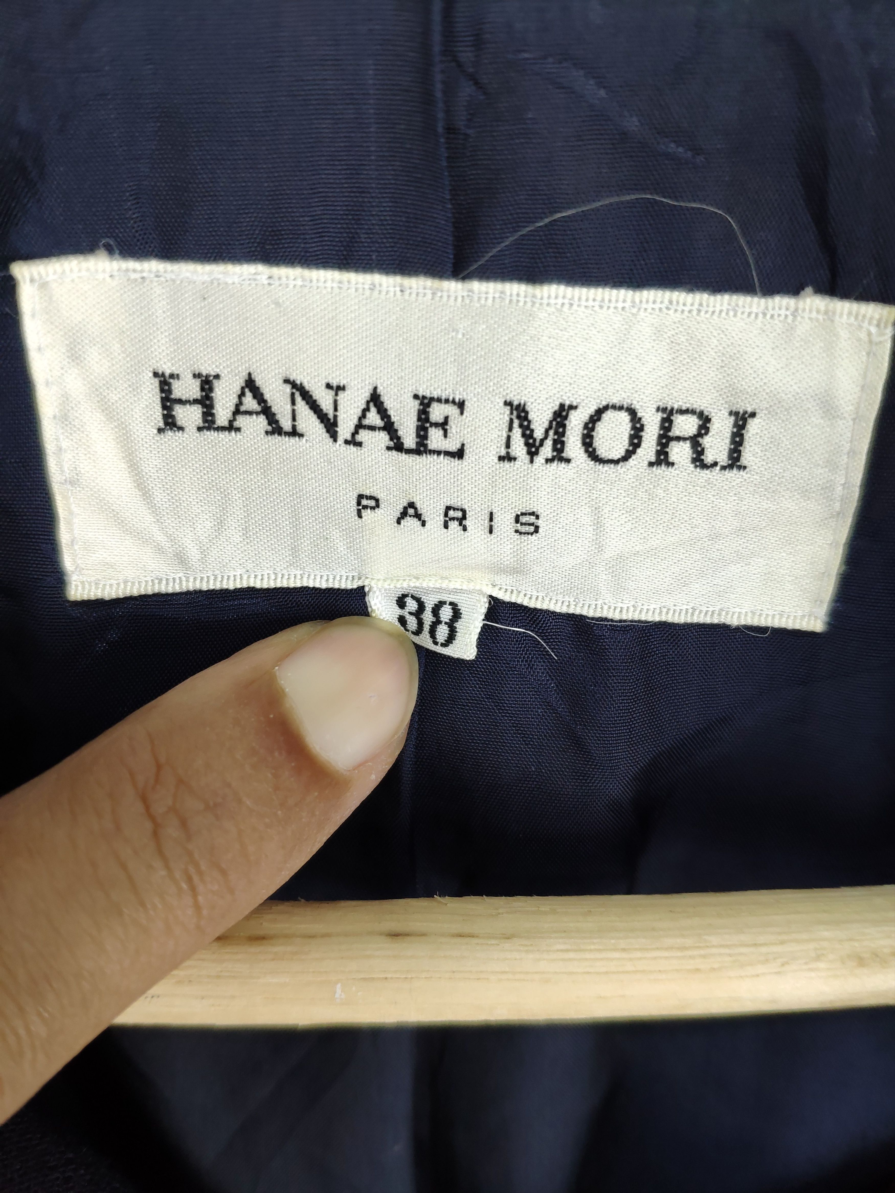 Hanae Mori × Japanese Brand × Le Grande Bleu (L.G.B.) Hanae Mori Wool Black Coat Size S / US 4 / IT 40 - 3 Thumbnail